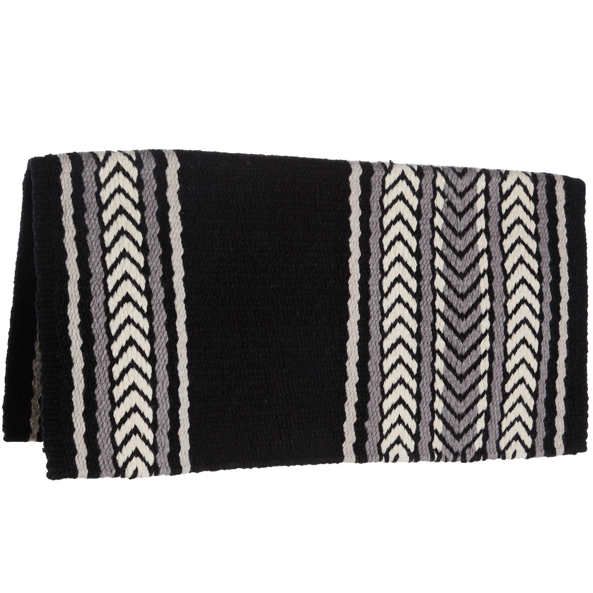 Image of 1425-4 Iron Horse 36inx34in New Zealand Wool Saddle Blanket MULTI