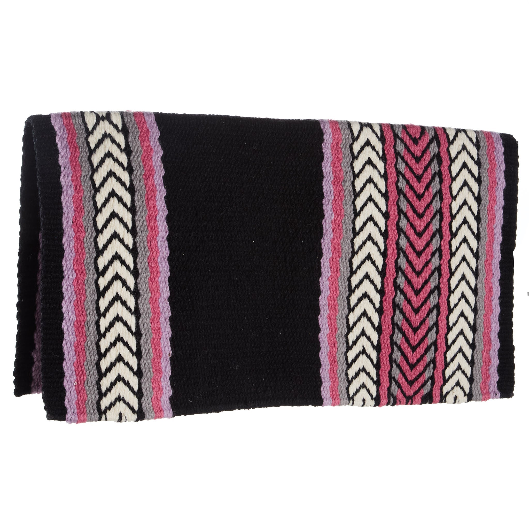 Image of 1425-5 Iron Horse 36x34 New Zealand Wool Saddle Blanket MULTI