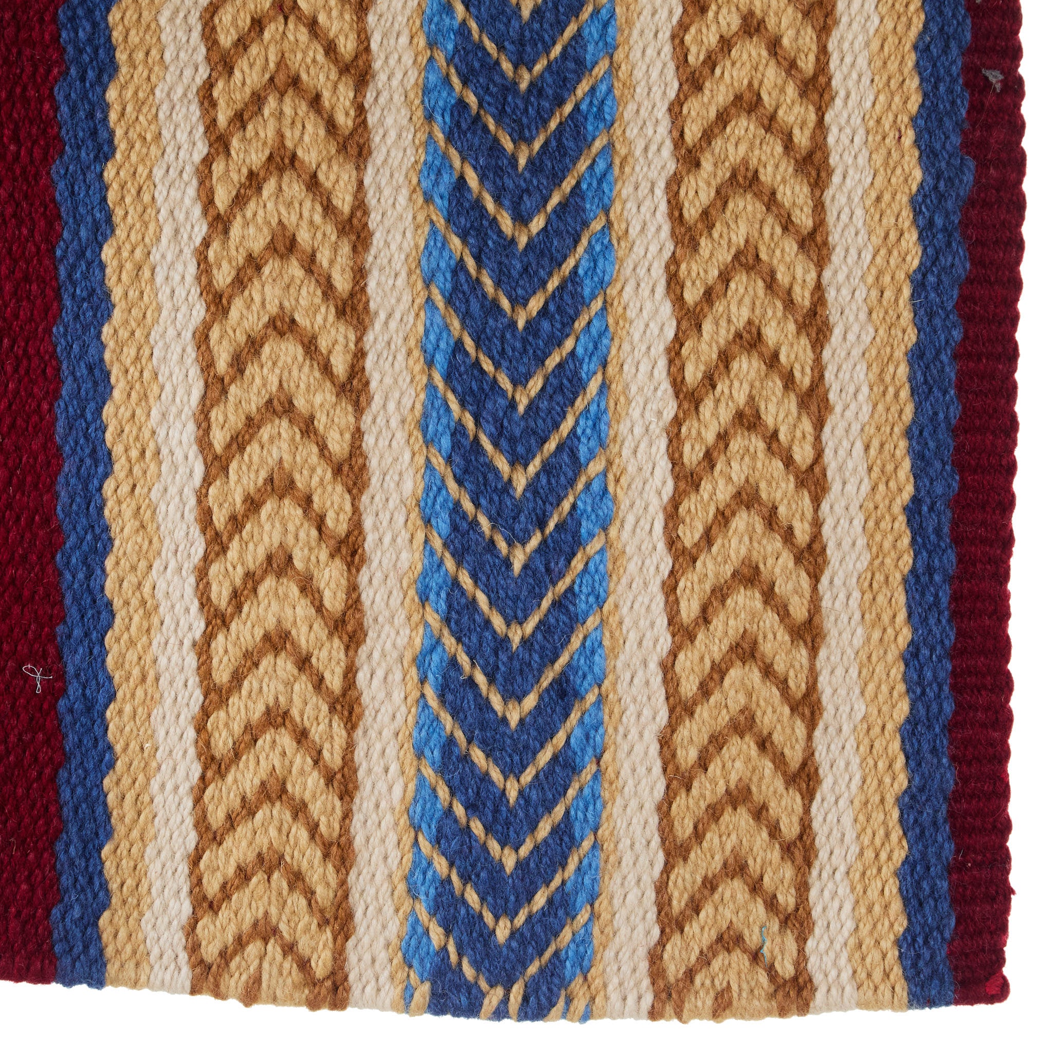 Image of 1425-7 Iron Horse 36x34 New Zealand Wool Saddle Blanket MULTI