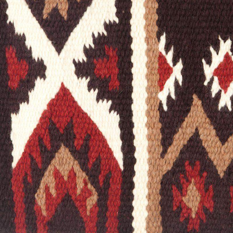Image of 1431-7 Mayatex New Phoenix Wool Saddle Blanket 38in X 34in COFFEE RED CREAM