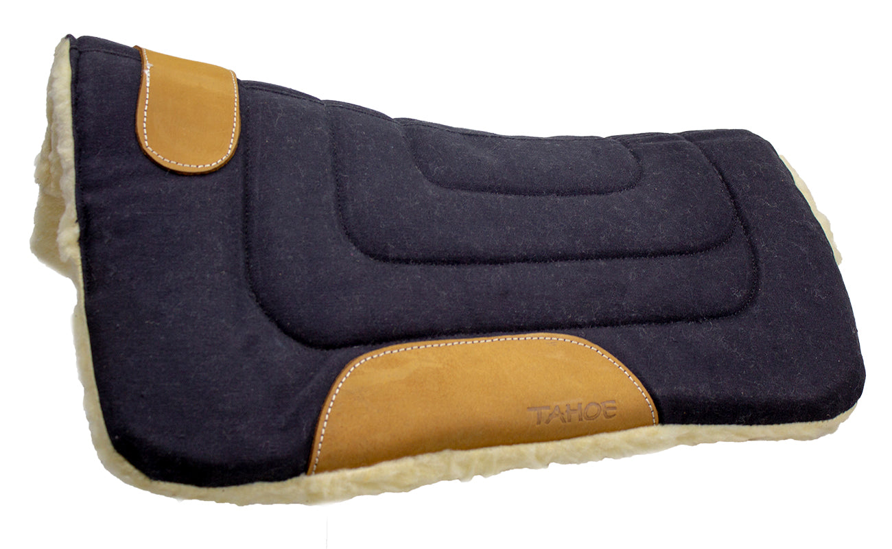 Image of Pony Contour Cut Canvas Western Saddle Pad with Fleece Lining by Tahoe Tack - Size 23