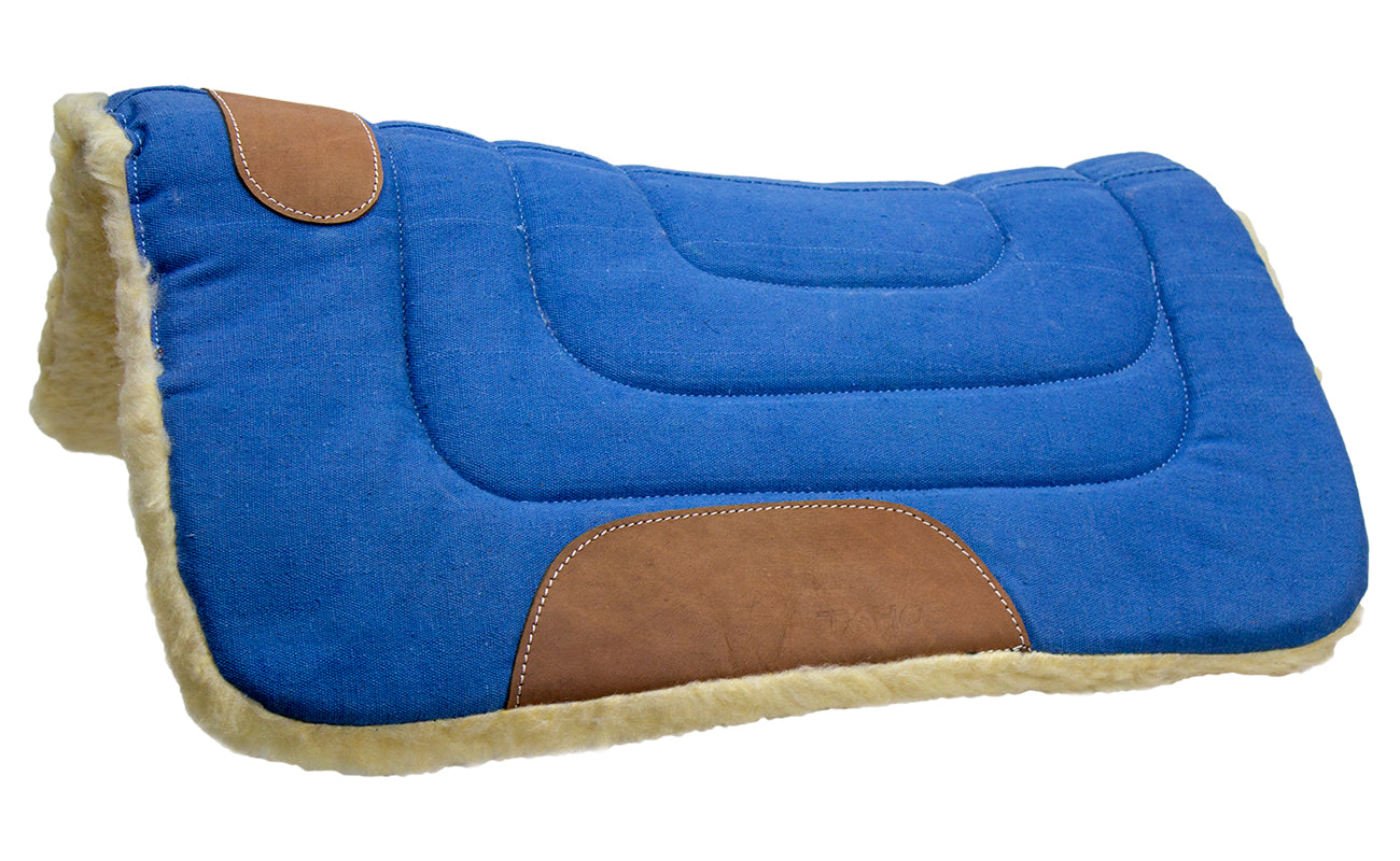 Image of Pony Contour Cut Canvas Western Saddle Pad with Fleece Lining by Tahoe Tack - Size 23