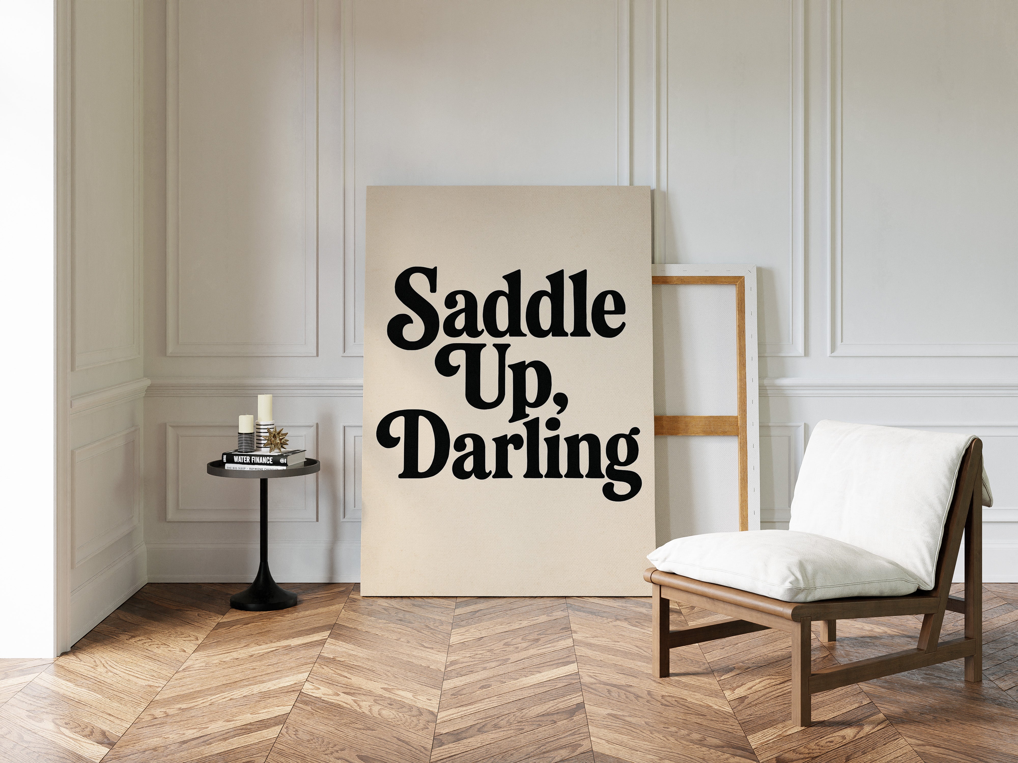 Image of Saddle Up Darling Western Typography Print