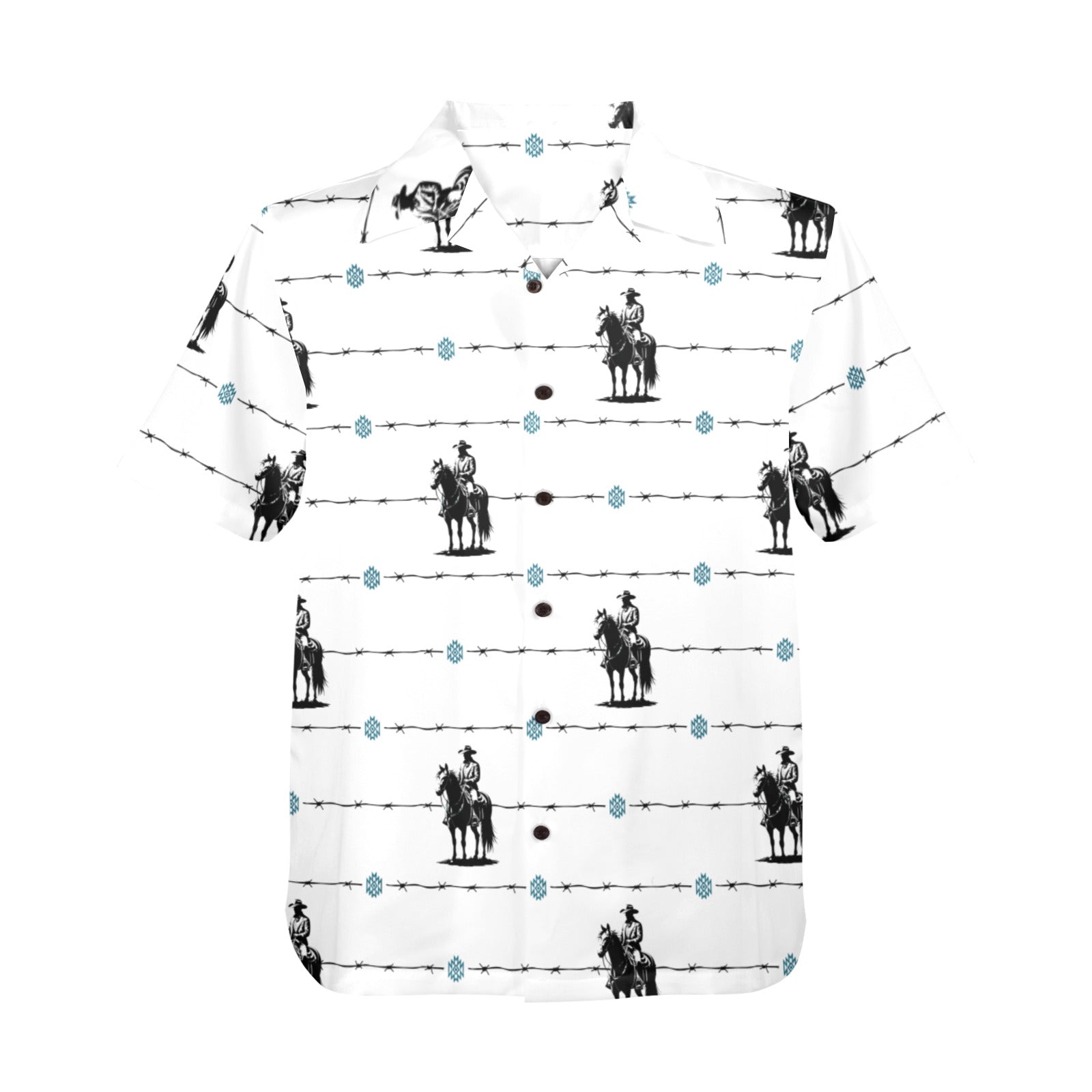 Image of Baha Ranch Saddle Up Western Hawaiian Shirt Made in America