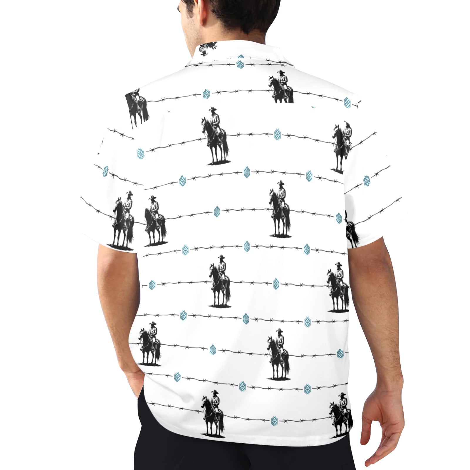 Image of Baha Ranch Saddle Up Western Hawaiian Shirt Made in America