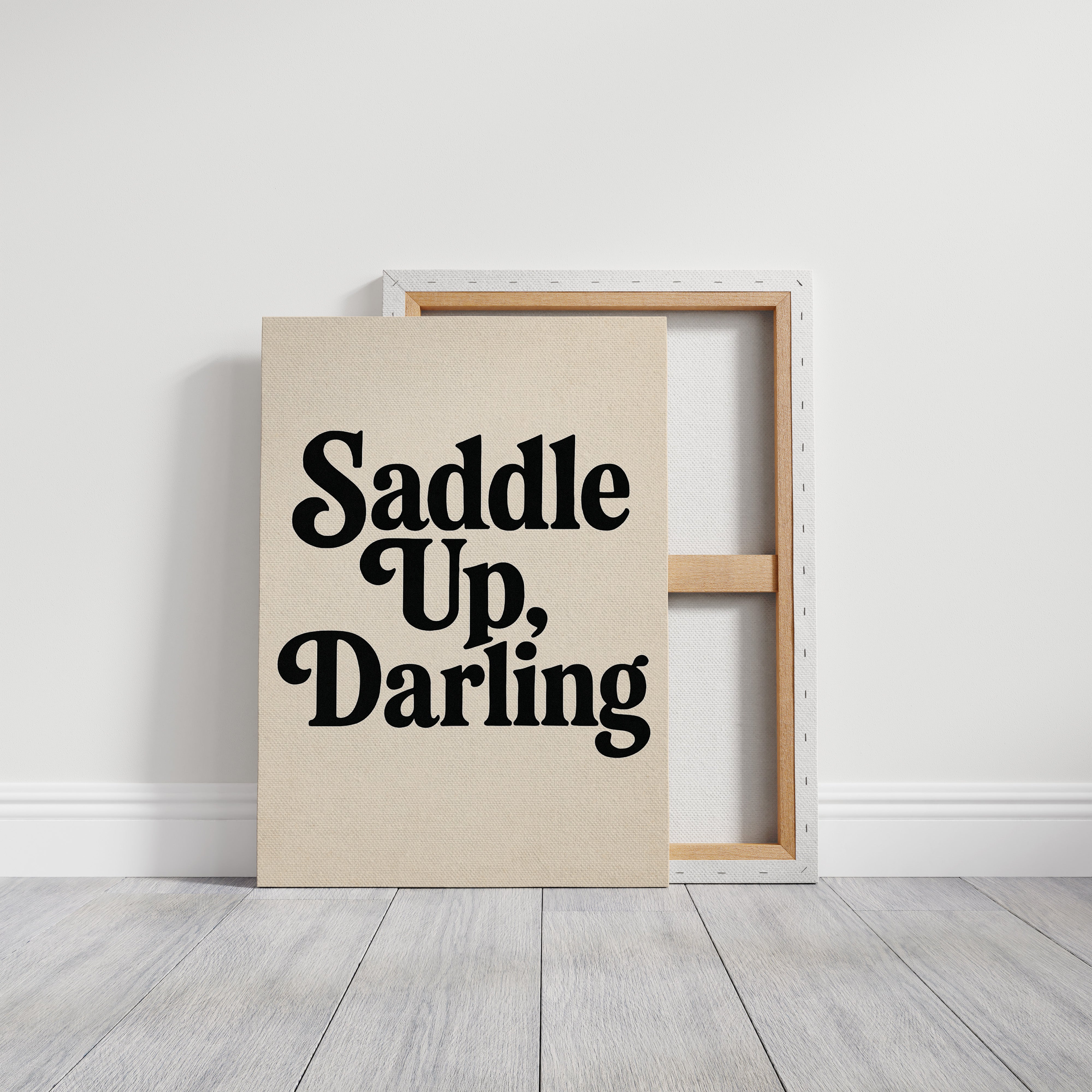 Image of Saddle Up Darling Western Typography Print