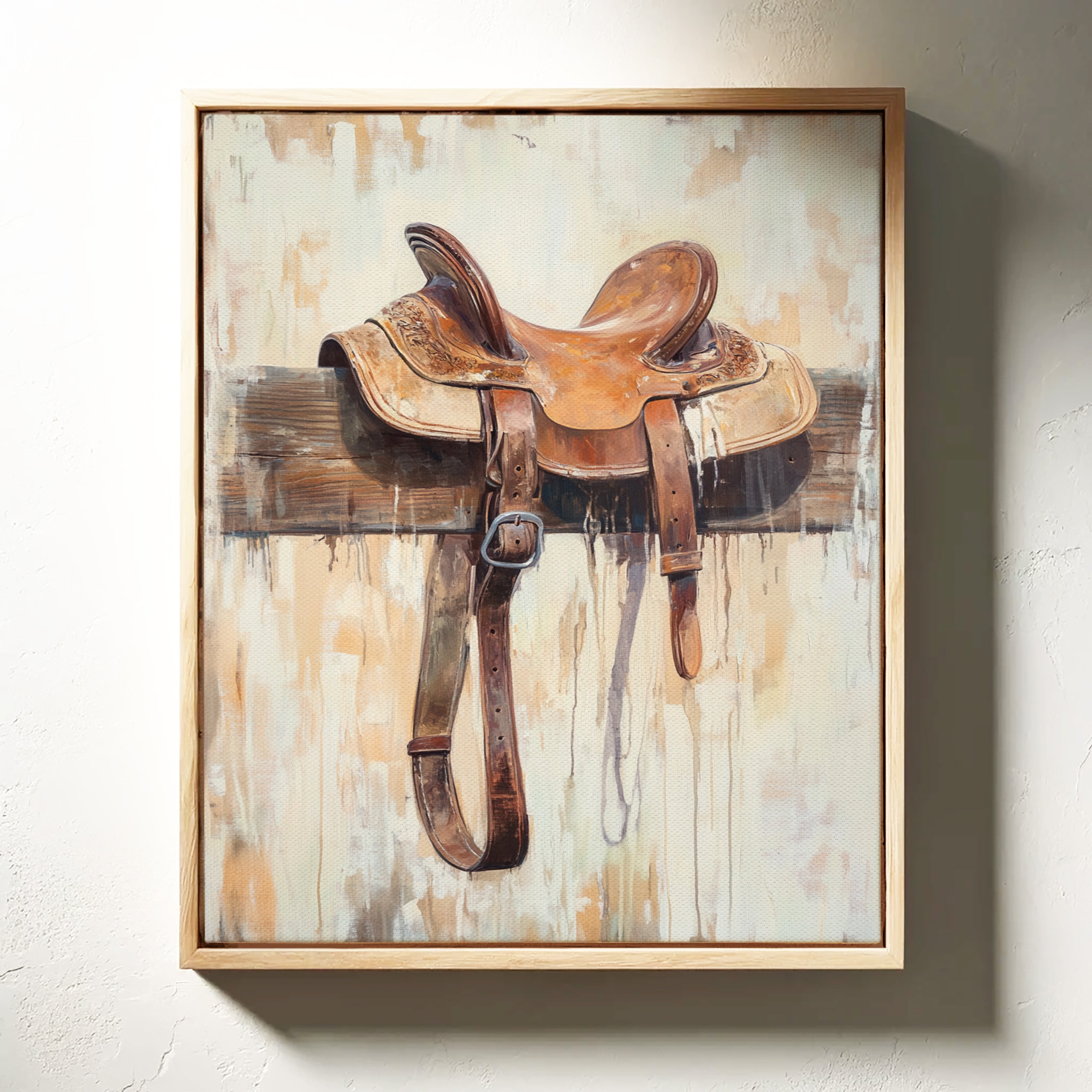 Image of Weathered Rest: Western Saddle Still Life