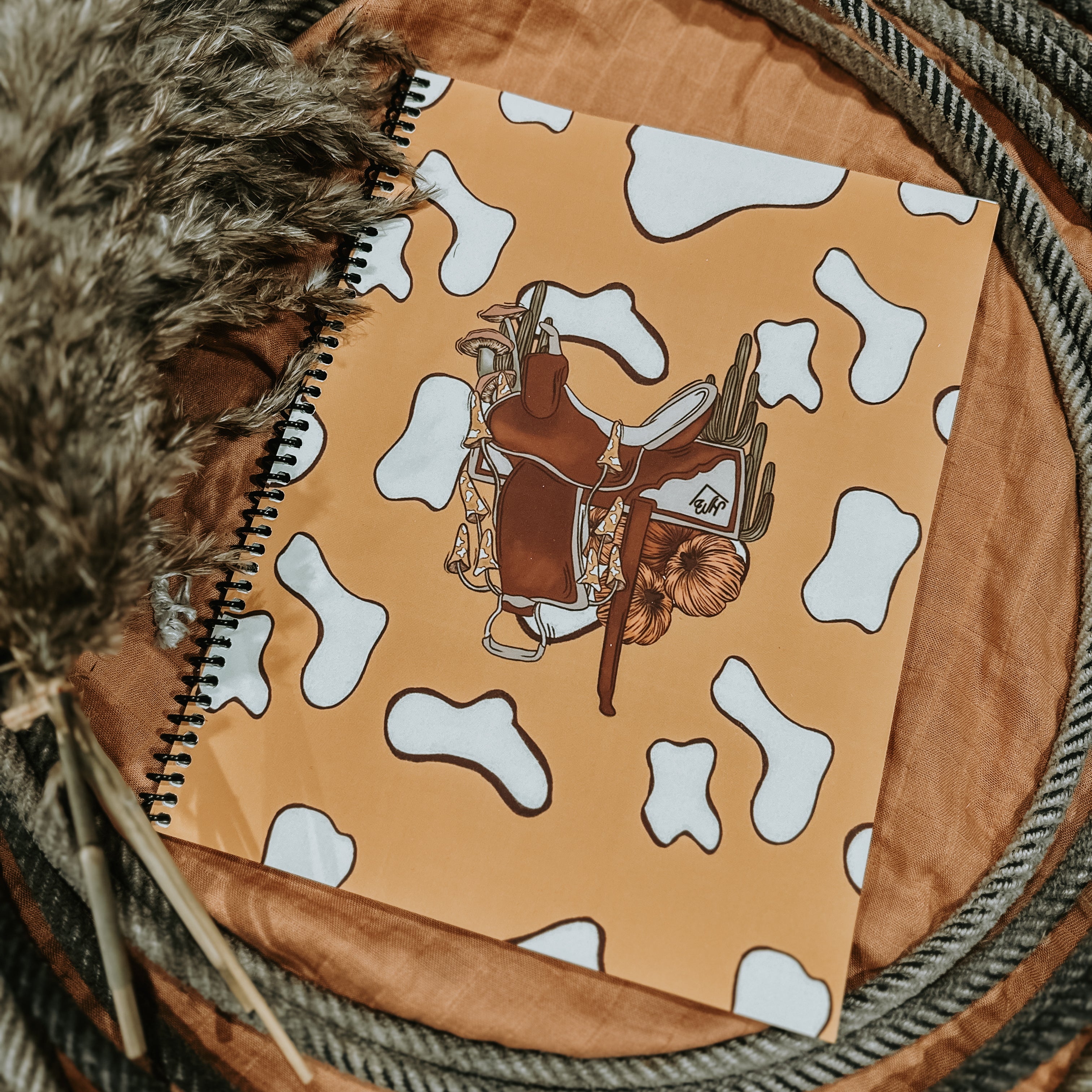Image of Trippy Saddle Lined Notebook