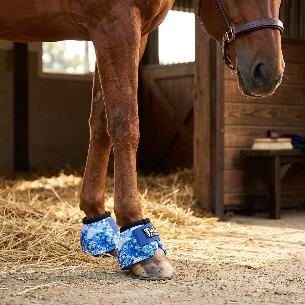 Image of Jeffers Expression No-Turn Bell Boots for Horses, Pair, Nylon
