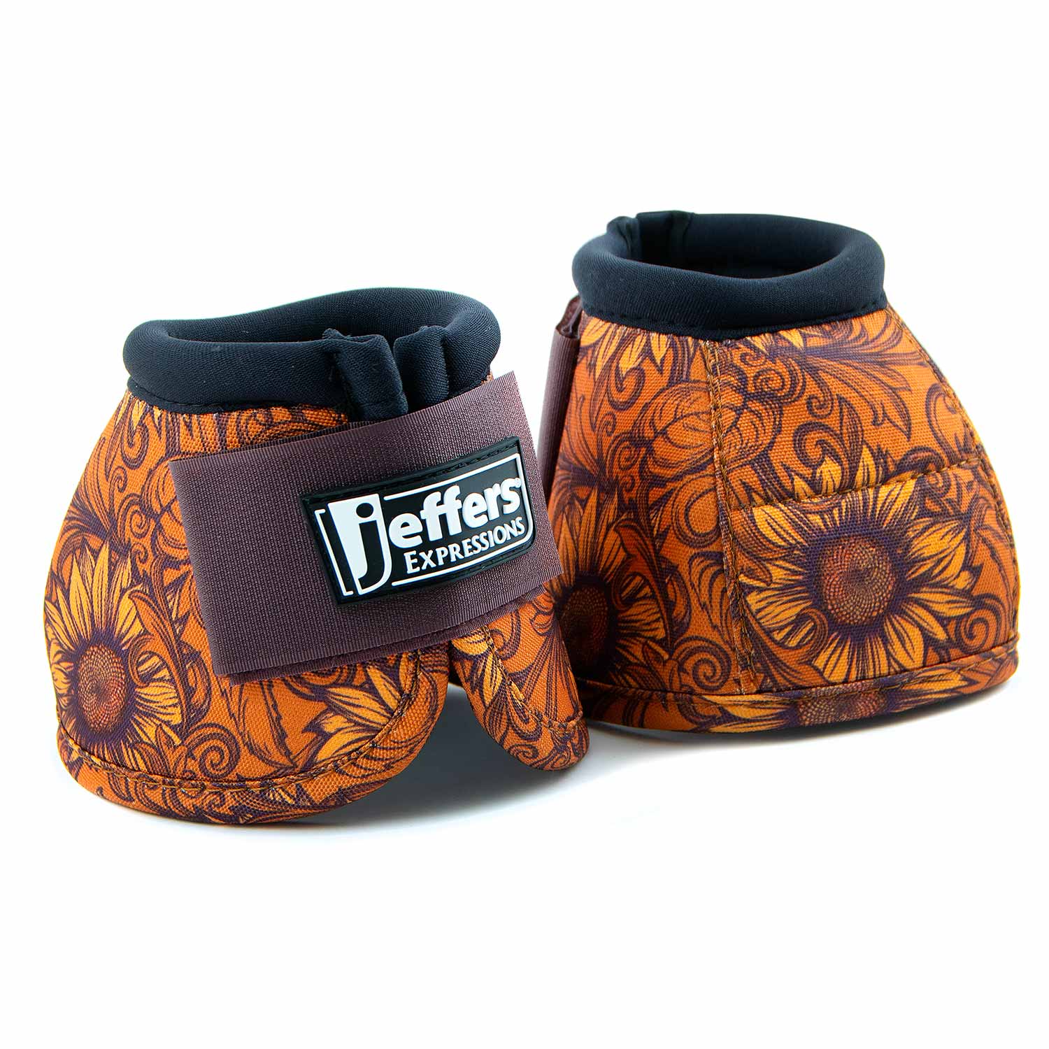 Image of Jeffers Expression No-Turn Bell Boots for Horses, Pair, Nylon