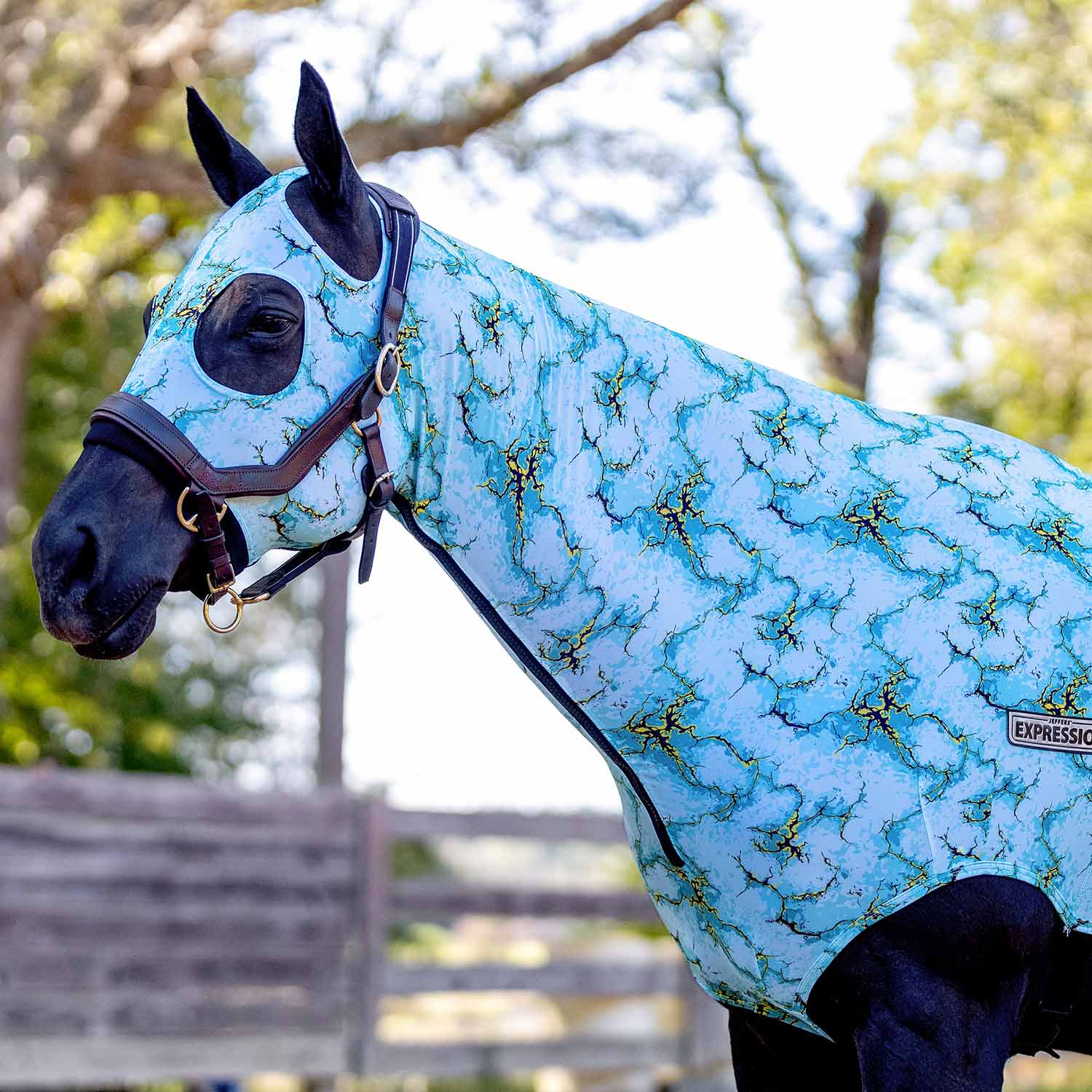 Image of Jeffers Expression Lycra Hood for Horses