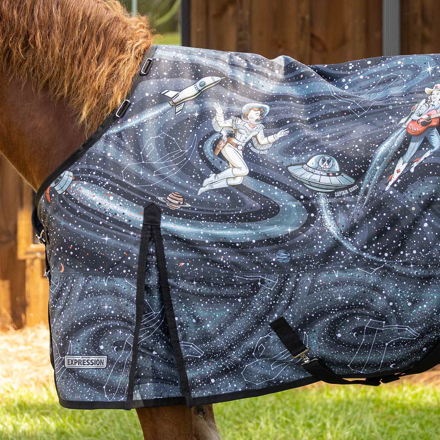 Image of Jeffers Expression 1200 Denier Standard Neck Horse Turnout Sheet, 0 Gram