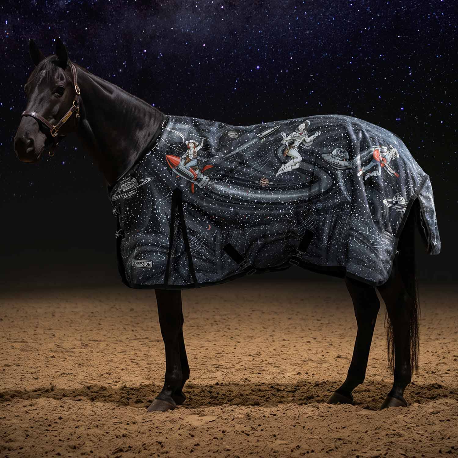 Image of Jeffers Expression 1200 Denier Standard Neck Horse Turnout Sheet, 0 Gram