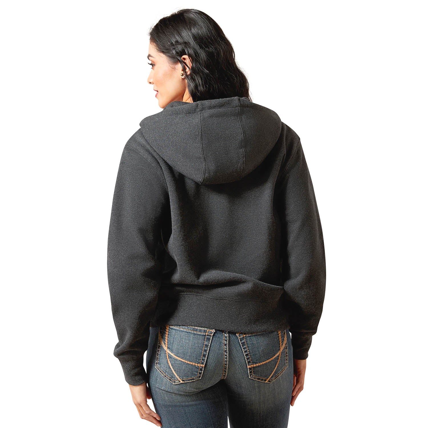 Image of Ariat Womens Stitched Horseshoe Full Zip Hoodie