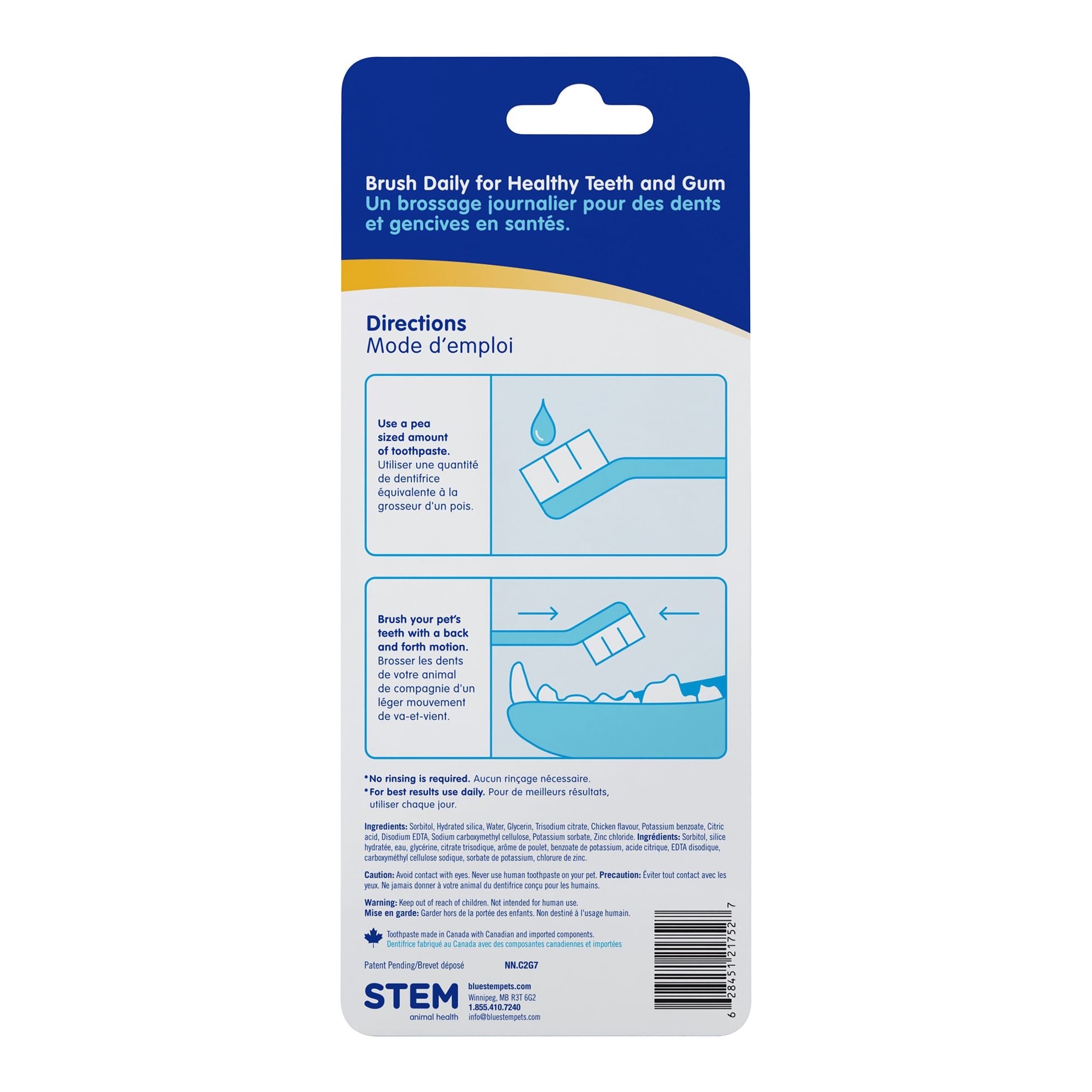 Image of bluestem coactiv+ Oral Dental Kit for Dogs and Cats – Toothpaste, Toothbrush & Finger Brush