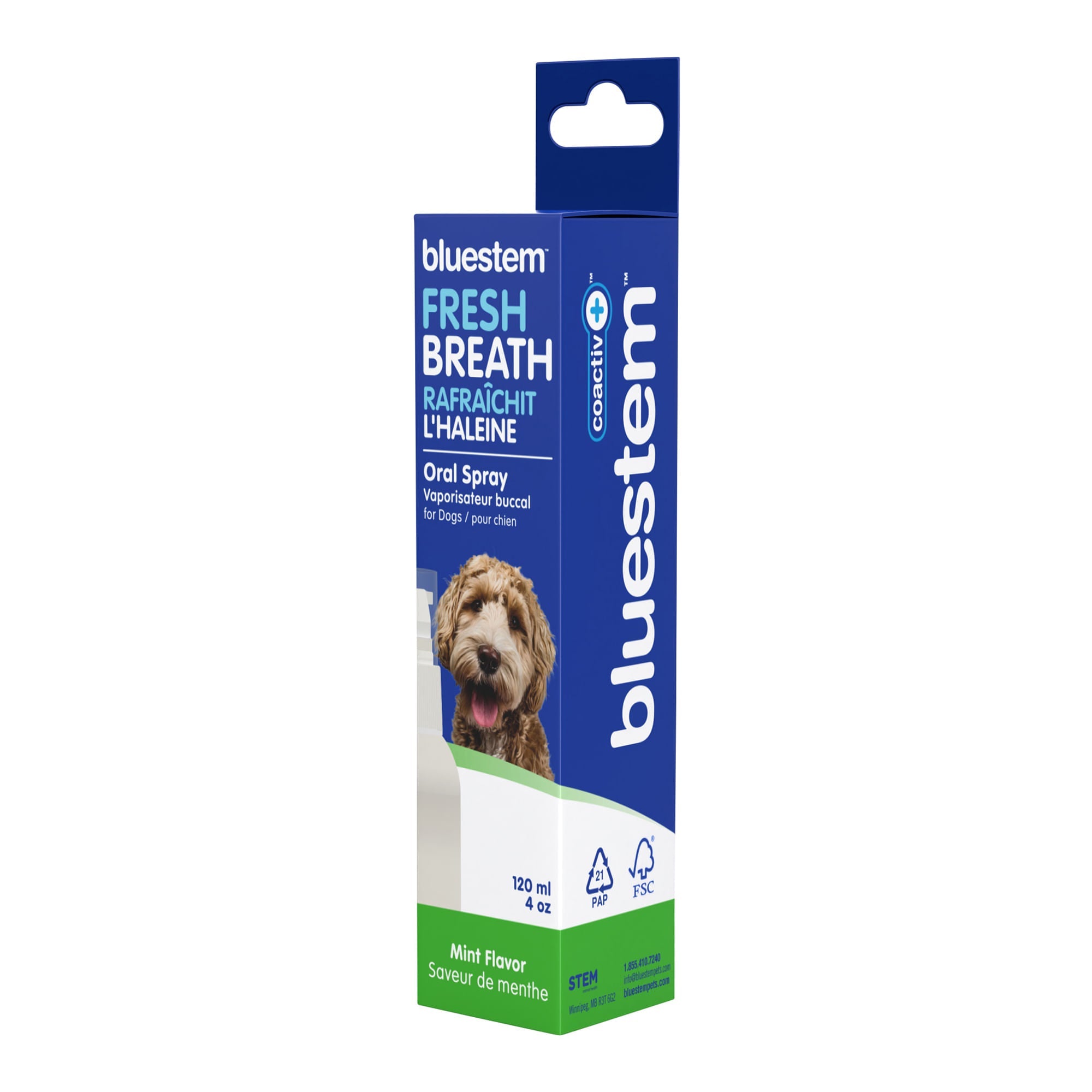 Image of bluestem Oral Care Dog Spray, Mint, 4 fl oz