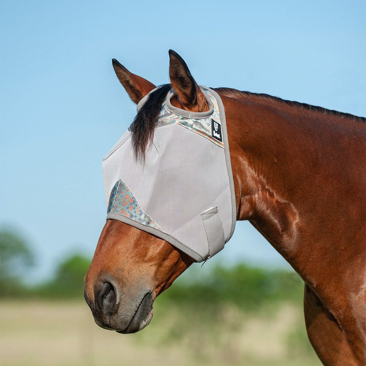 Image of Cashel Crusader Fly Mask for Horses with Forelock Hole and UV Sun Block