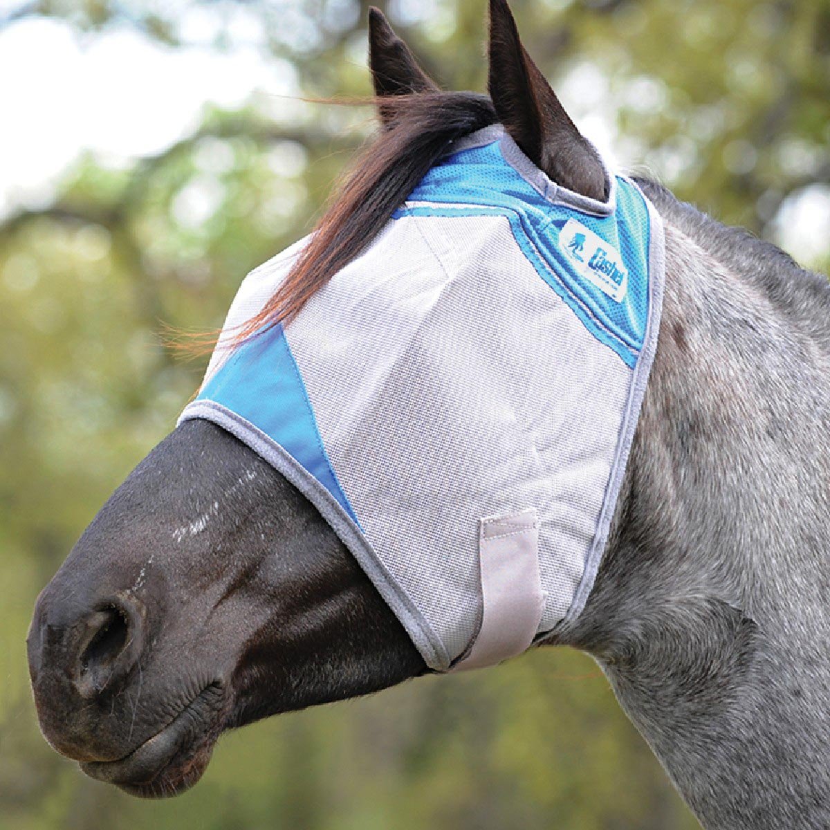 Image of Cashel Crusader Fly Mask for Horses with Forelock Hole and UV Sun Block