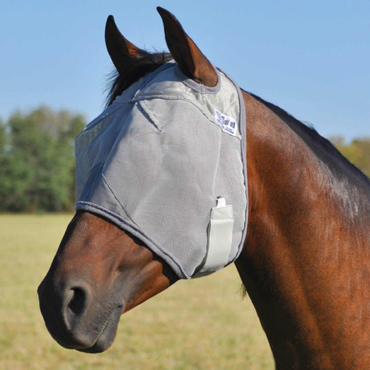 Image of Cashel Crusader Fly Mask for Horses with Forelock Hole and UV Sun Block