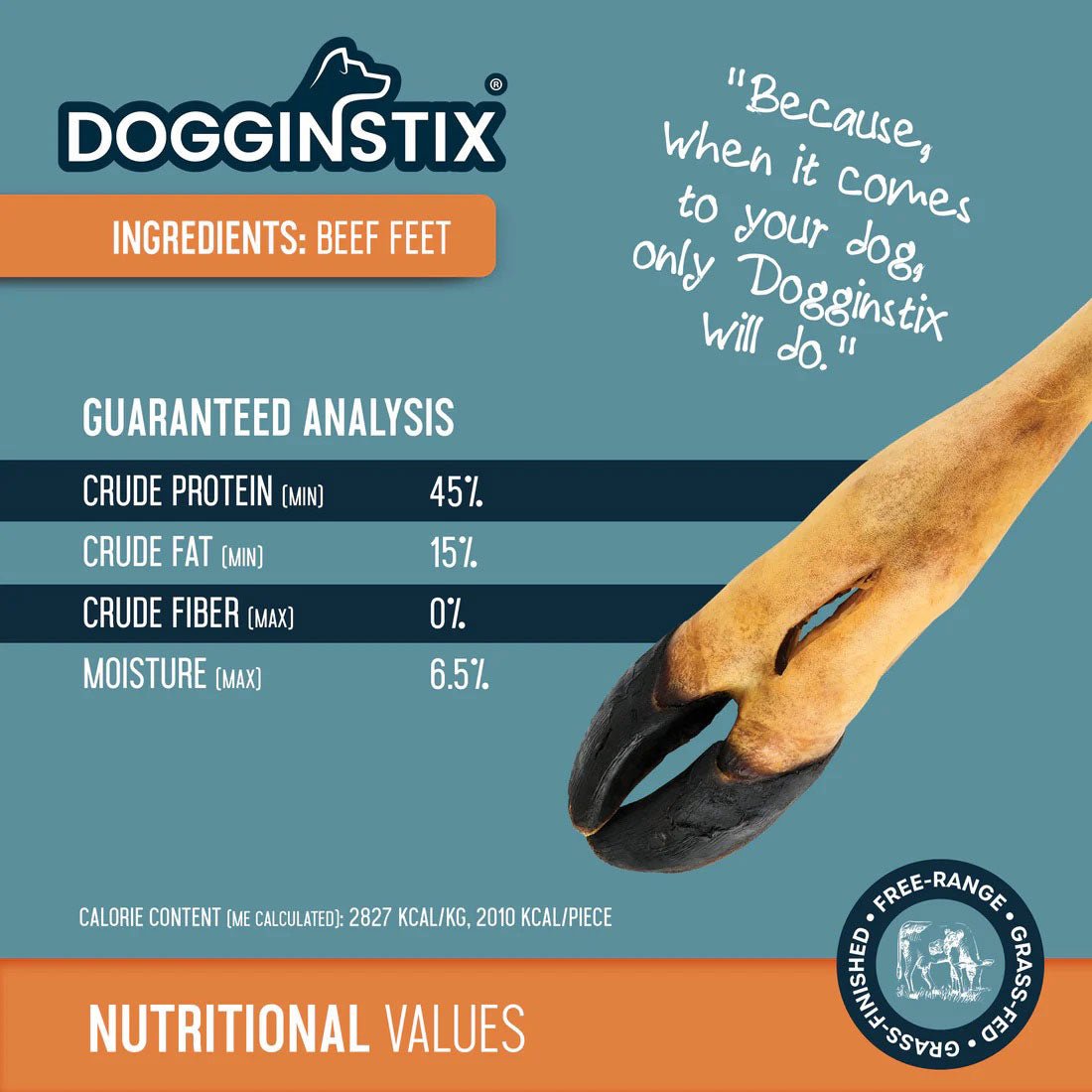 Image of Dogginstix Beef Foot Dog Chew – Four Treats in One, Ideal for Small to Medium Dogs
