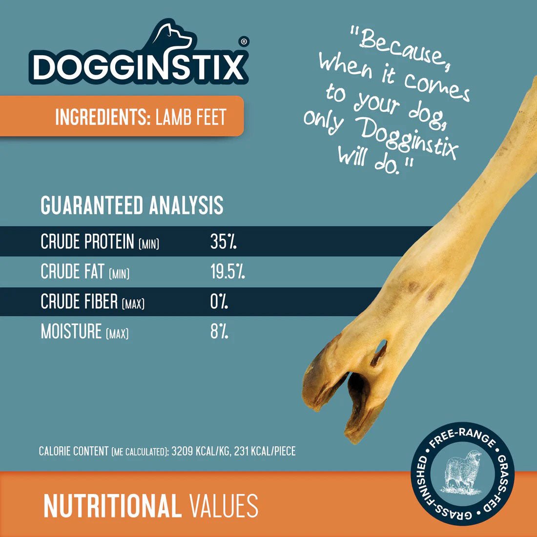 Image of Dogginstix Lamb Foot Chew Dog Treat – Four Treats in One, Ideal for Small to Medium Dogs