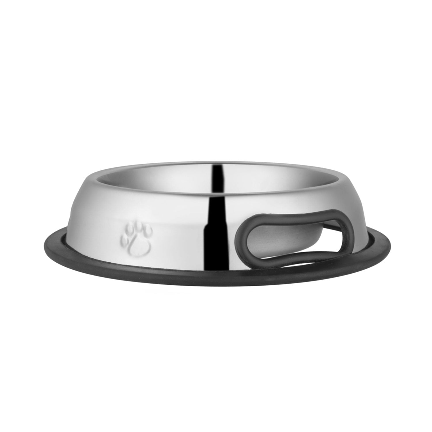 Image of Jeffers Pet Embossed No-Tip Anti-Skid Stainless Steel Pet Bowls for Dogs, Cats, Puppies, Kittens – Rubber Base, Food & Water Feeding Dish