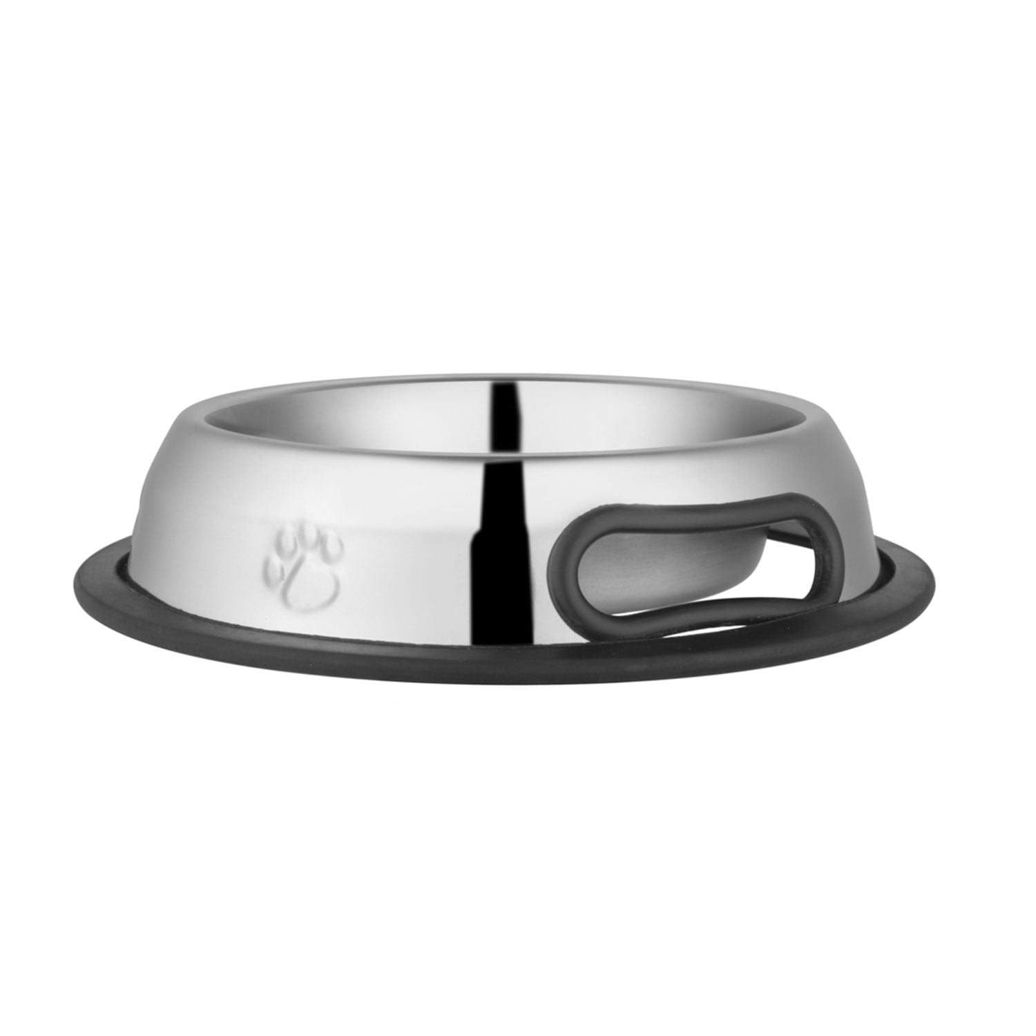 Image of Jeffers Pet Embossed No-Tip Anti-Skid Stainless Steel Pet Bowls for Dogs, Cats, Puppies, Kittens – Rubber Base, Food & Water Feeding Dish