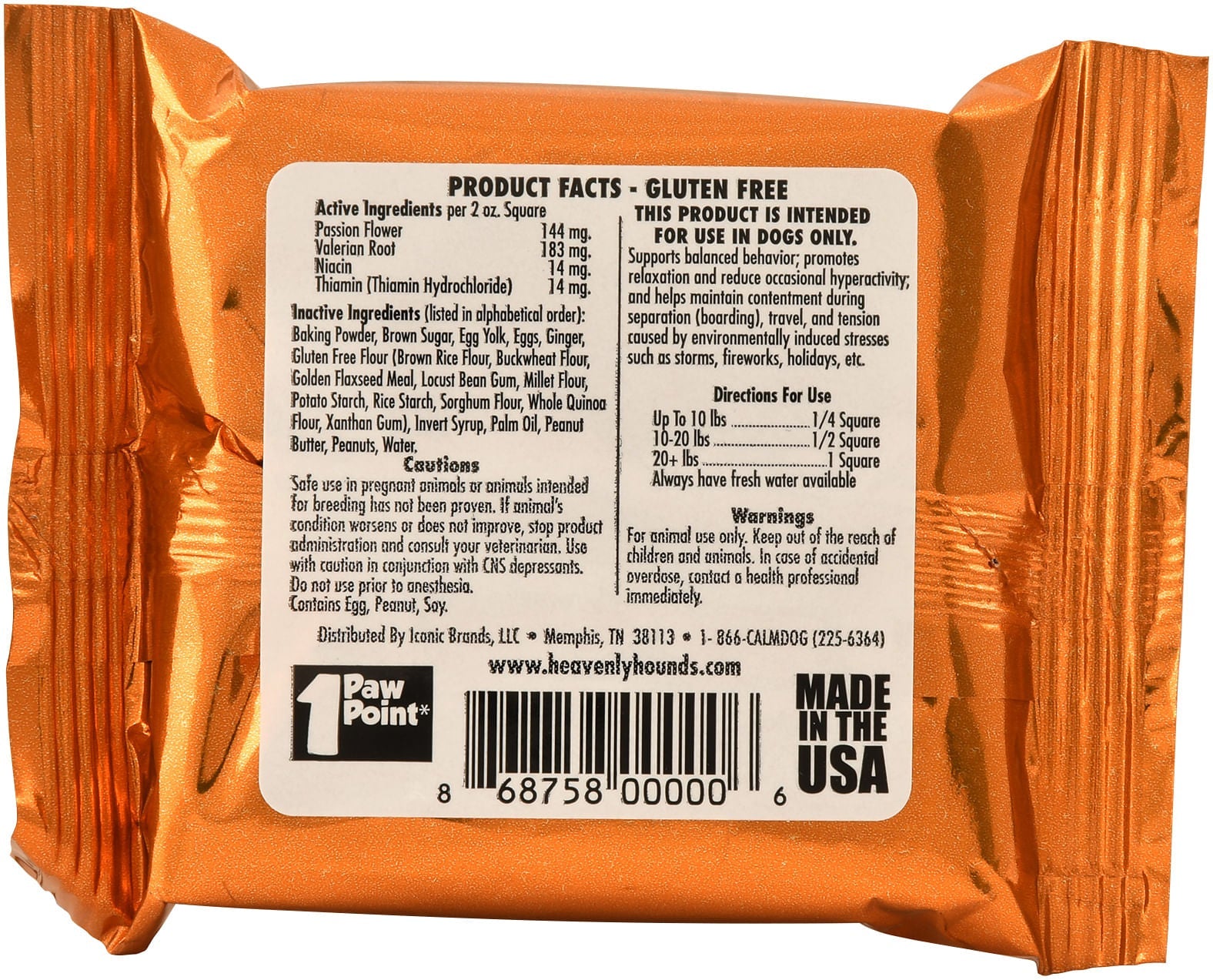 Image of Heavenly Hounds Relaxation Squares Calming Treats for Dogs