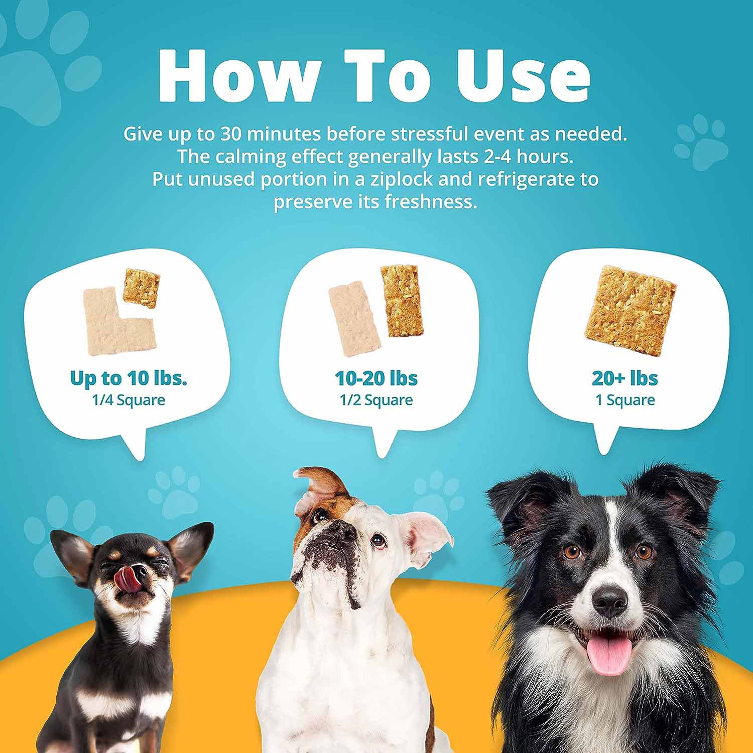 Image of Heavenly Hounds Relaxation Squares Calming Treats for Dogs