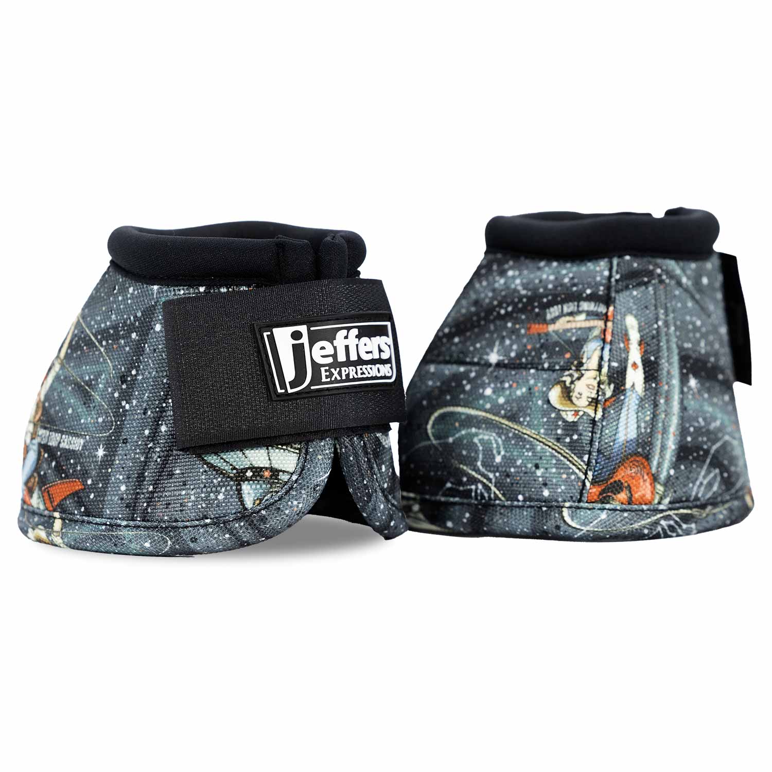 Image of Jeffers Expression No-Turn Bell Boots for Horses, Pair, Nylon