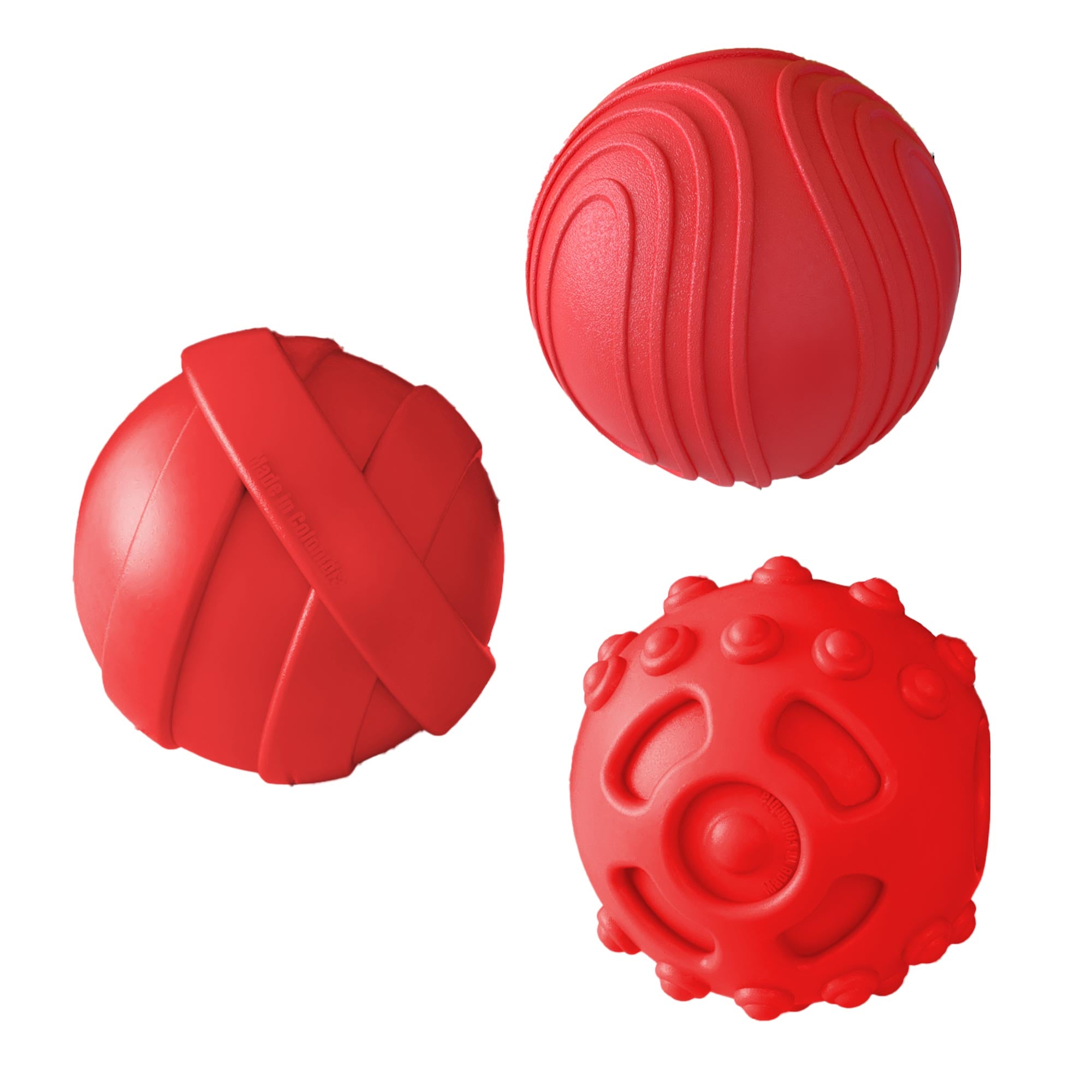 Image of Jeffers Balls Natural Rubber Dog Chew Toys, 3 pc, Medium