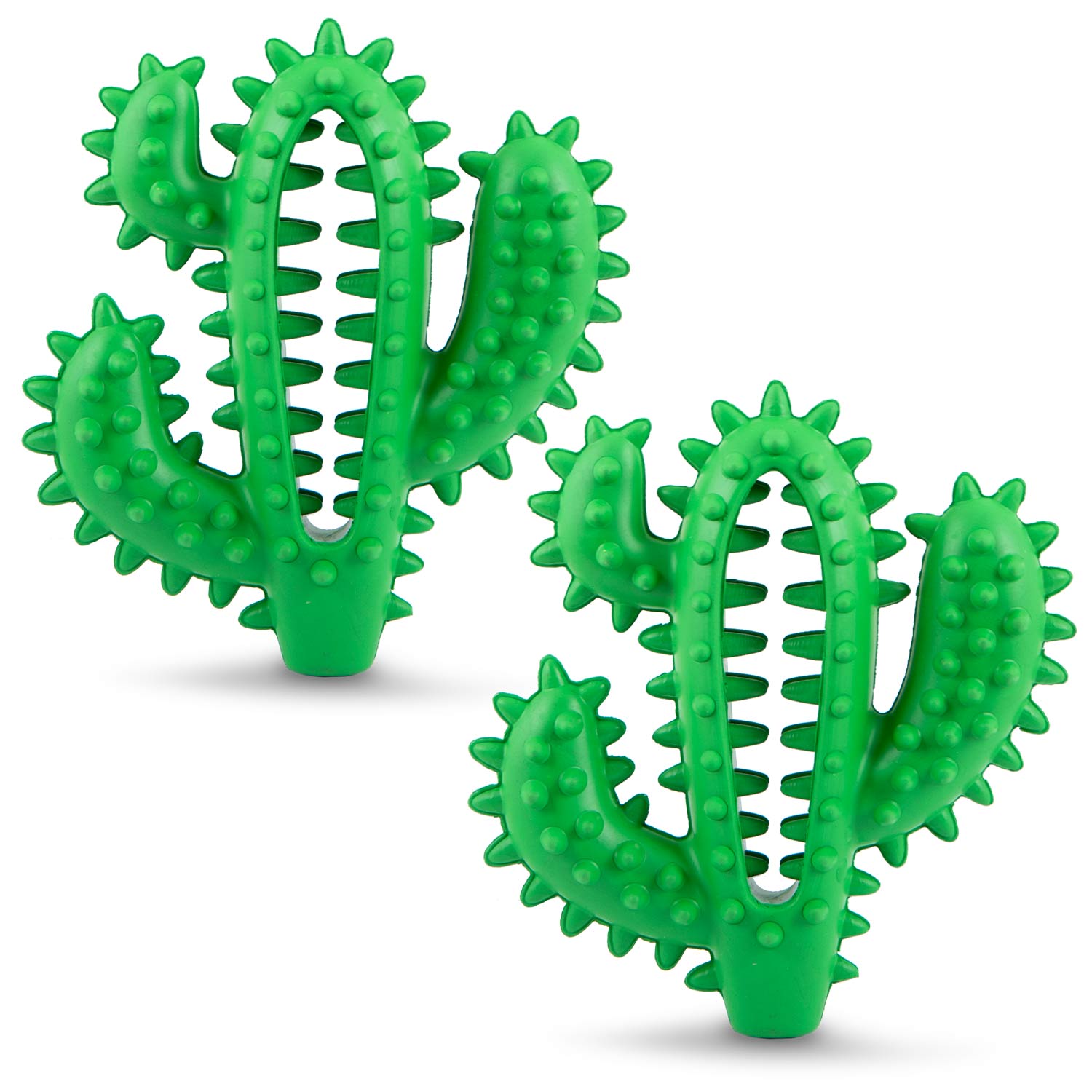 Image of Jeffers Cactus Natural Rubber Dental Chew Toy for Dogs for Healthy Chewing Habits