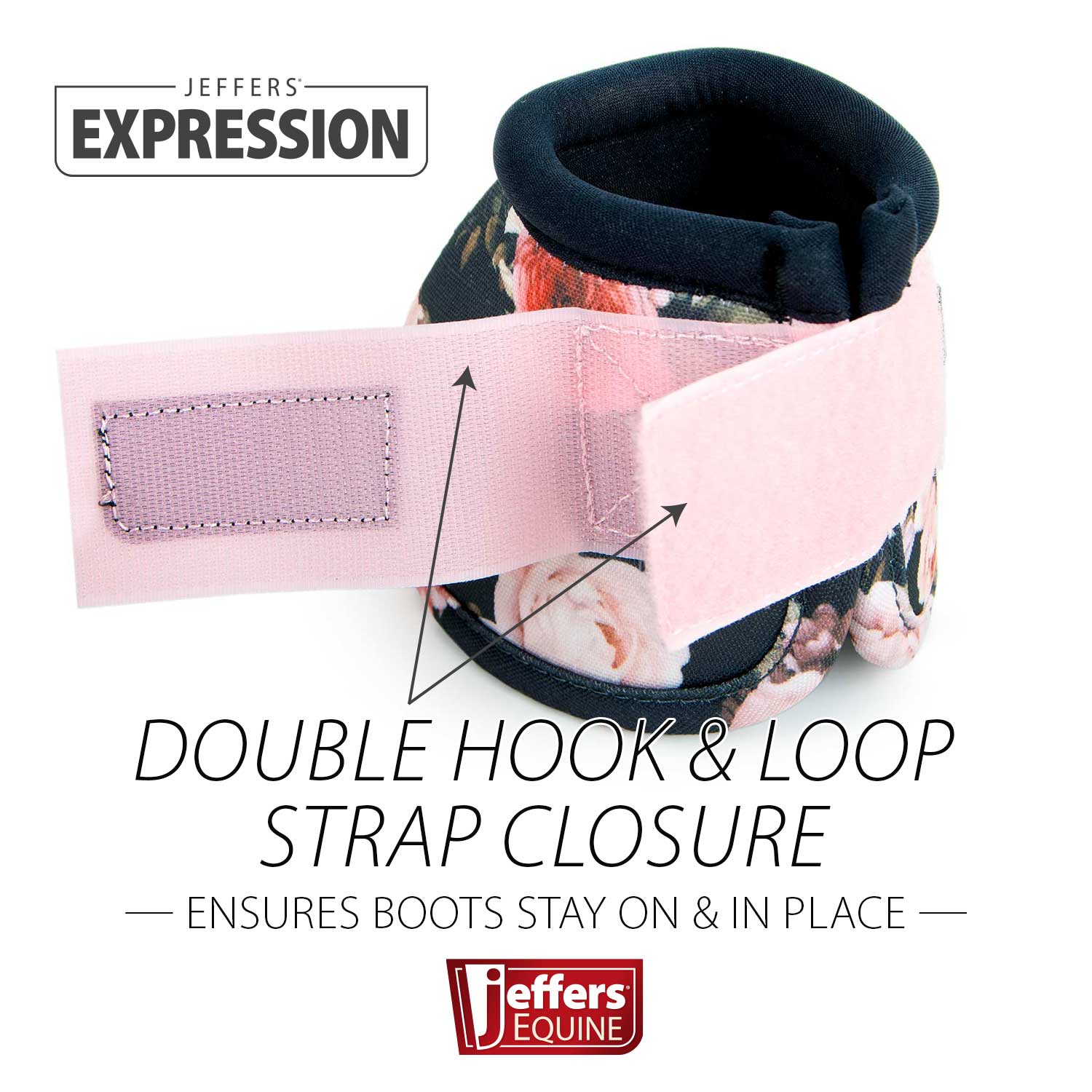 Image of Jeffers Expression No-Turn Bell Boots for Horses, Pair, Nylon