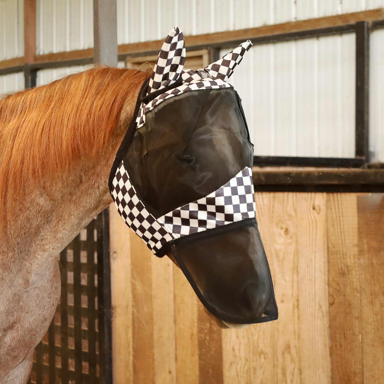 Image of Jeffers Expression Deluxe Mesh Horse Fly Mask with Ears and Nose