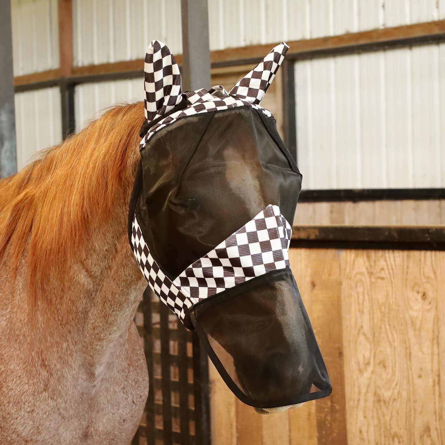 Image of Jeffers Expression Deluxe Mesh Horse Fly Mask with Ears and Nose