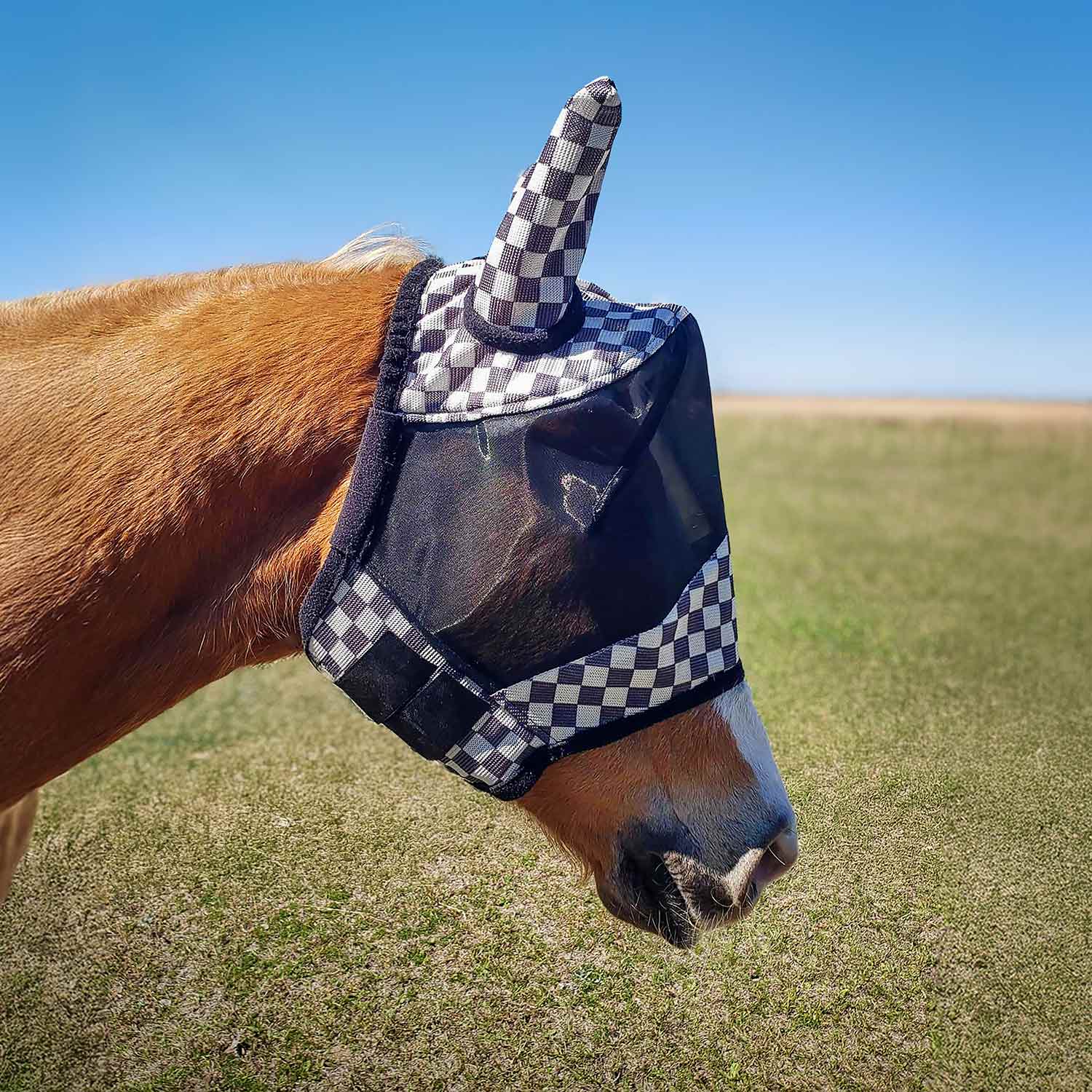 Image of Jeffers Expression Deluxe Mesh Horse Fly Mask with Ears