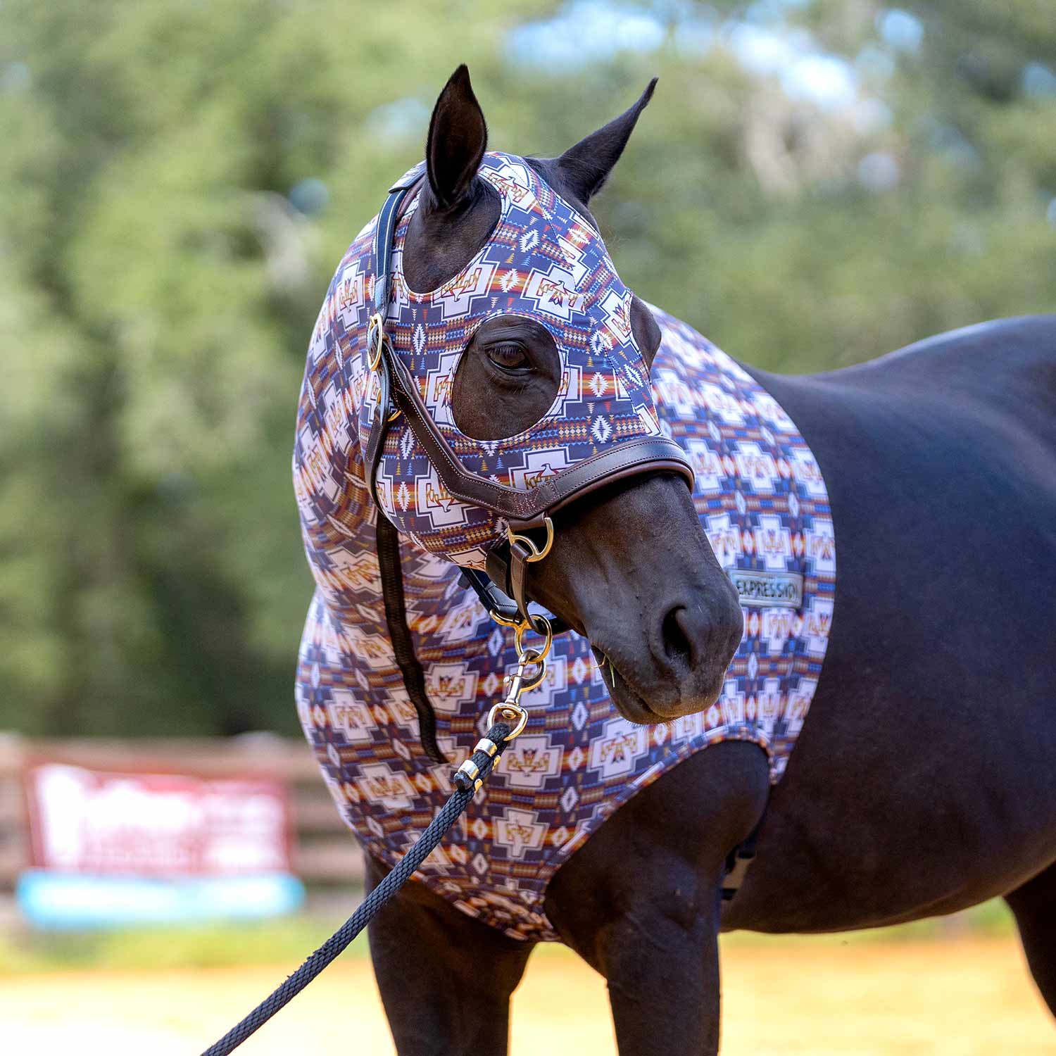 Image of Jeffers Expression Lycra Hood for Horses