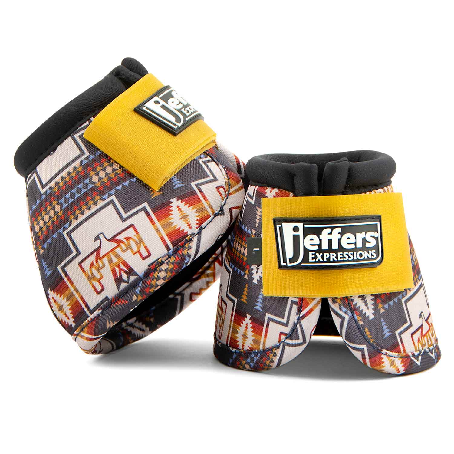 Image of Jeffers Expression No-Turn Bell Boots for Horses, Pair, Nylon