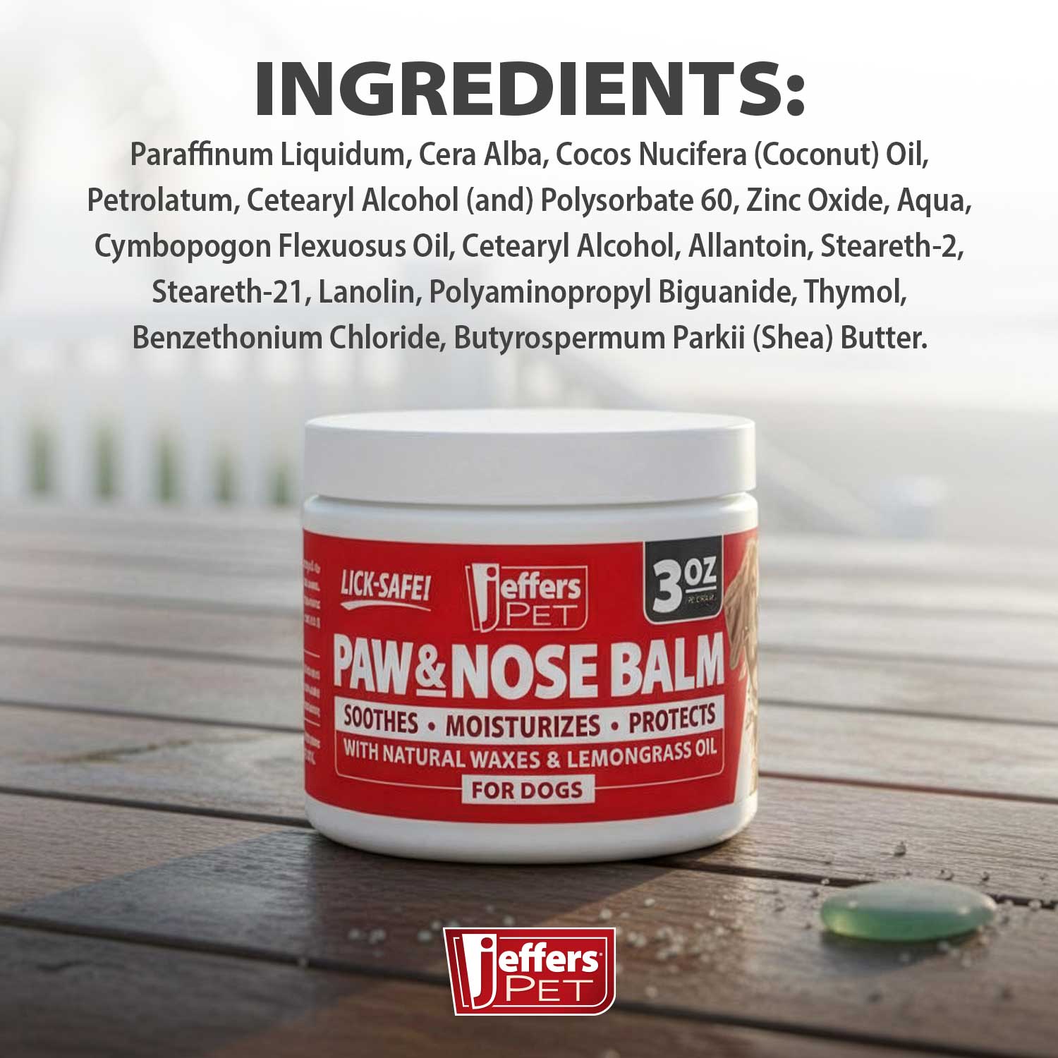 Image of Jeffers Paw and Nose Protection Balm for Dogs, 3 ounce