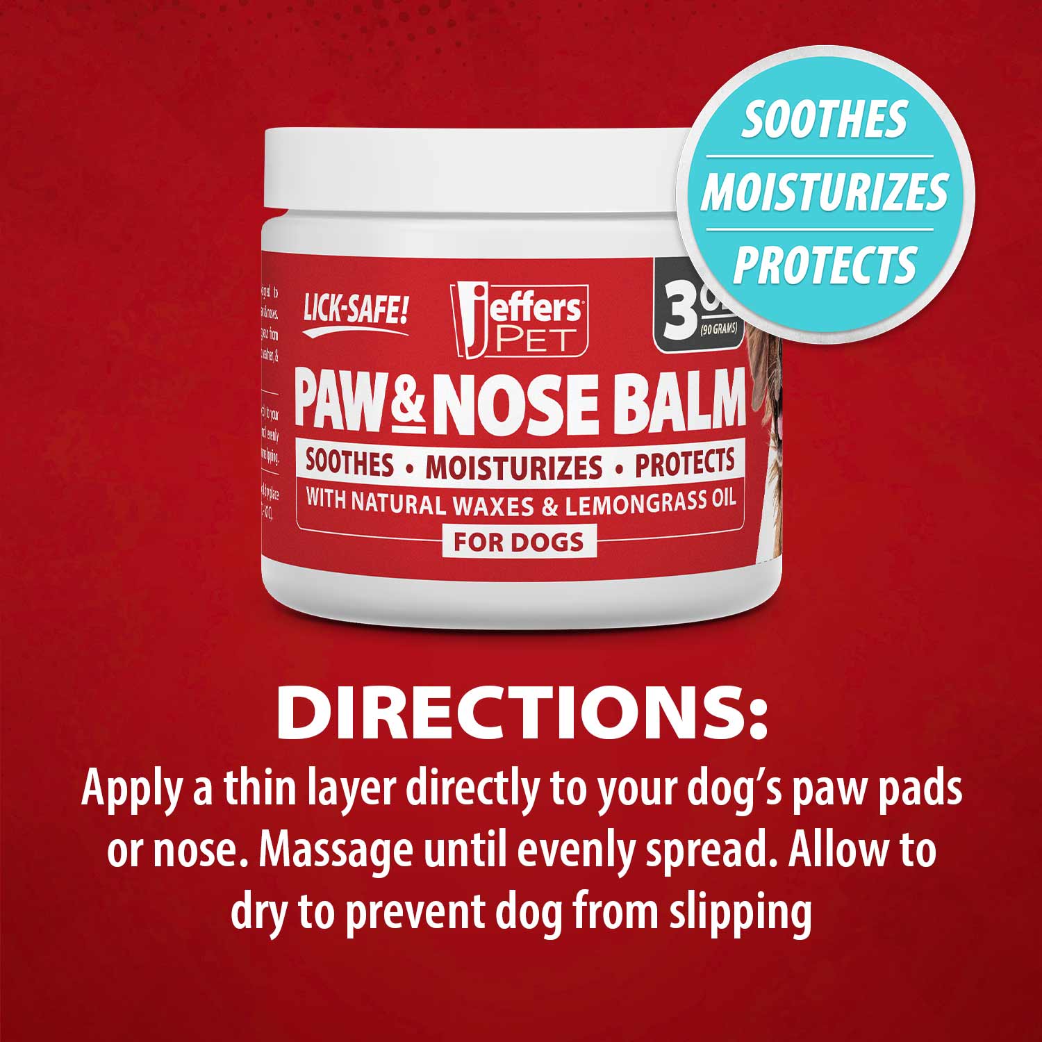 Image of Jeffers Paw and Nose Protection Balm for Dogs, 3 ounce