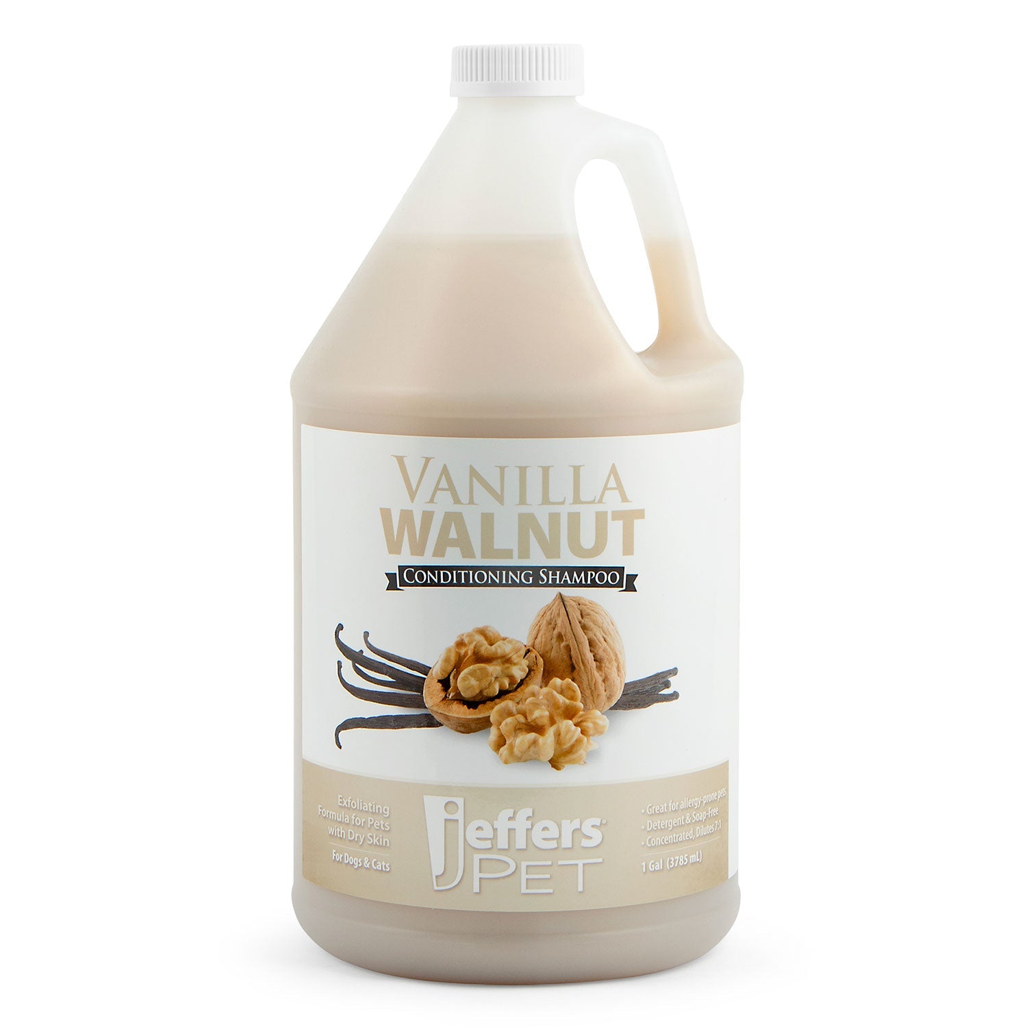 Image of Jeffers Pet Vanilla Walnut Exfoliating Dog & Cat Conditioning Shampoo