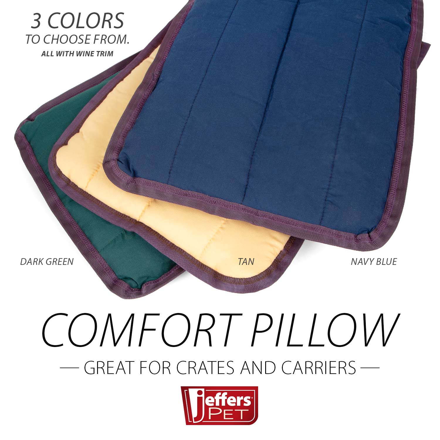 Image of Jeffers Pet Washable Comfy Dog Pillow for Crates, Carriers, or Lounging