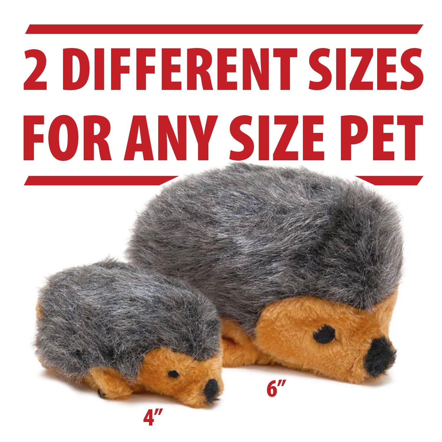 Image of Jeffers Plush Hedgehog Squeaker Dog Toy