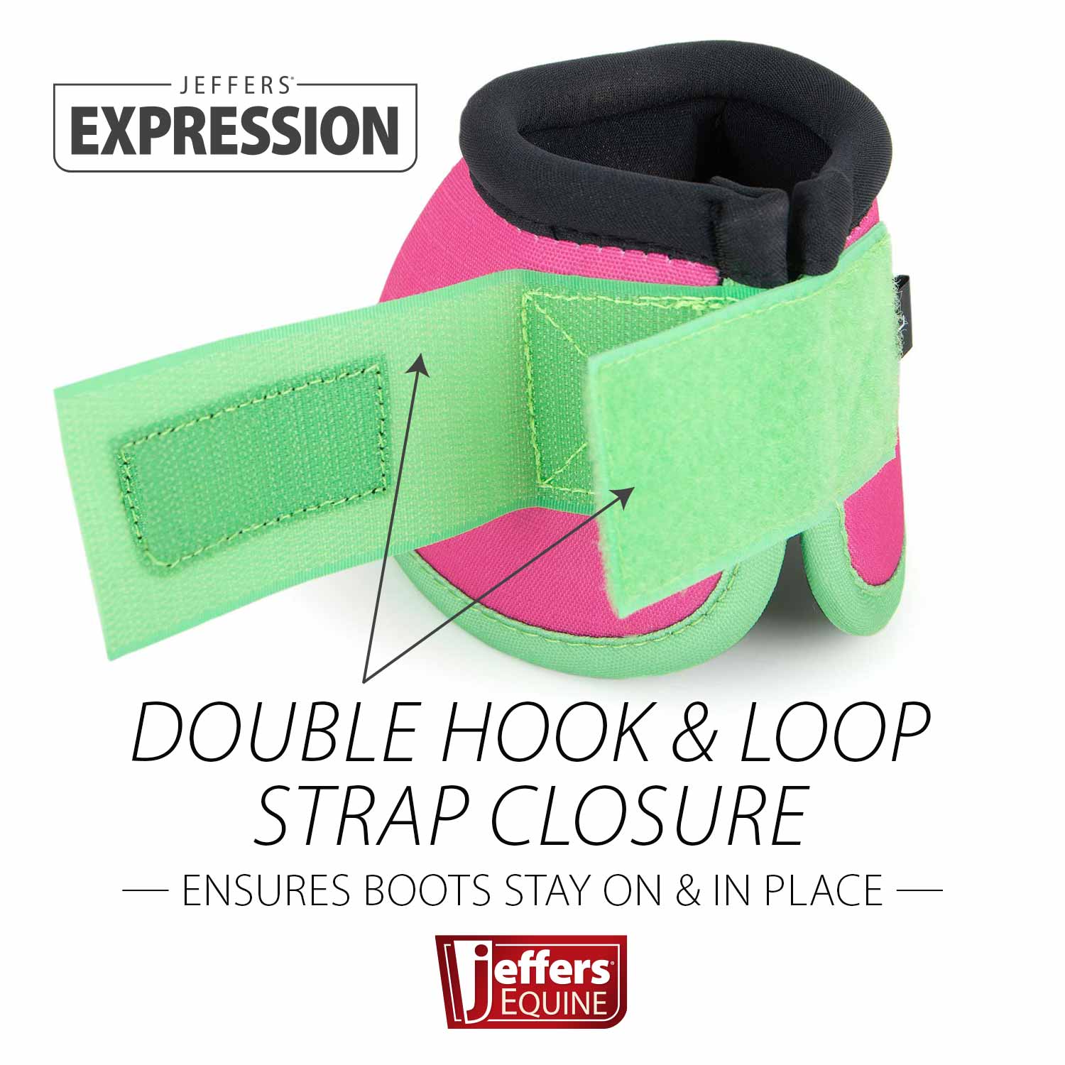 Image of Jeffers Expression Neon No-Turn Bell Boots for Horses