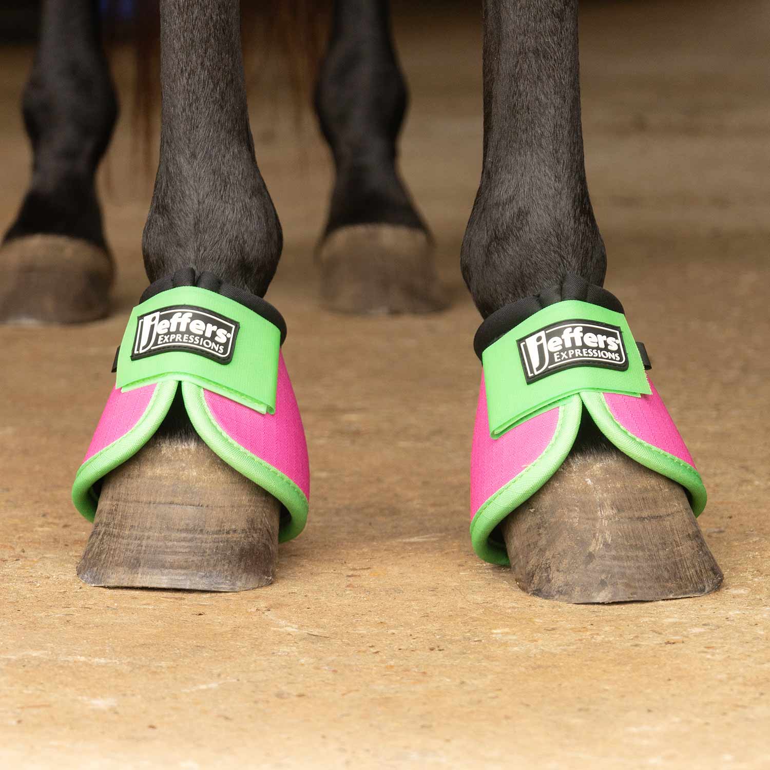 Image of Jeffers Expression Neon No-Turn Bell Boots for Horses
