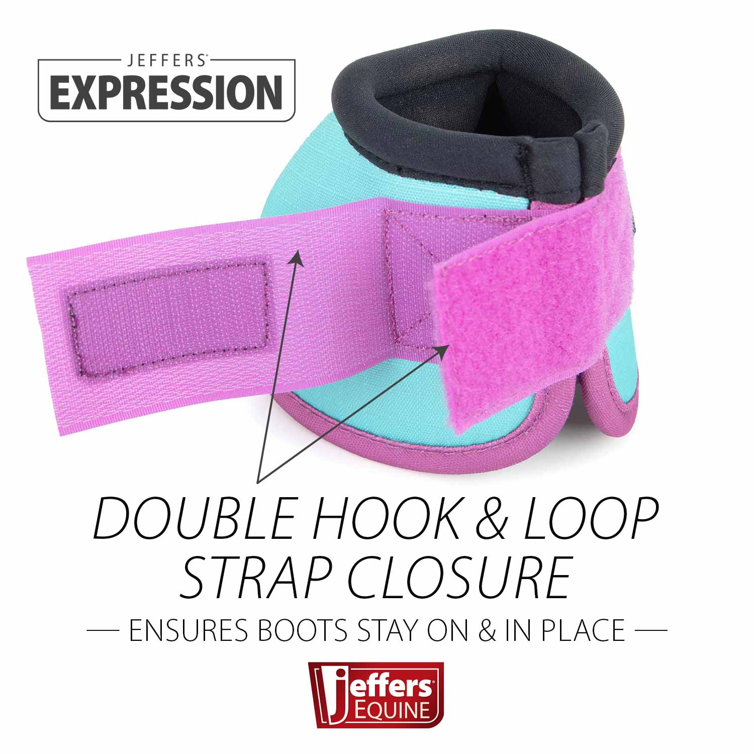 Image of Jeffers Expression Neon No-Turn Bell Boots for Horses
