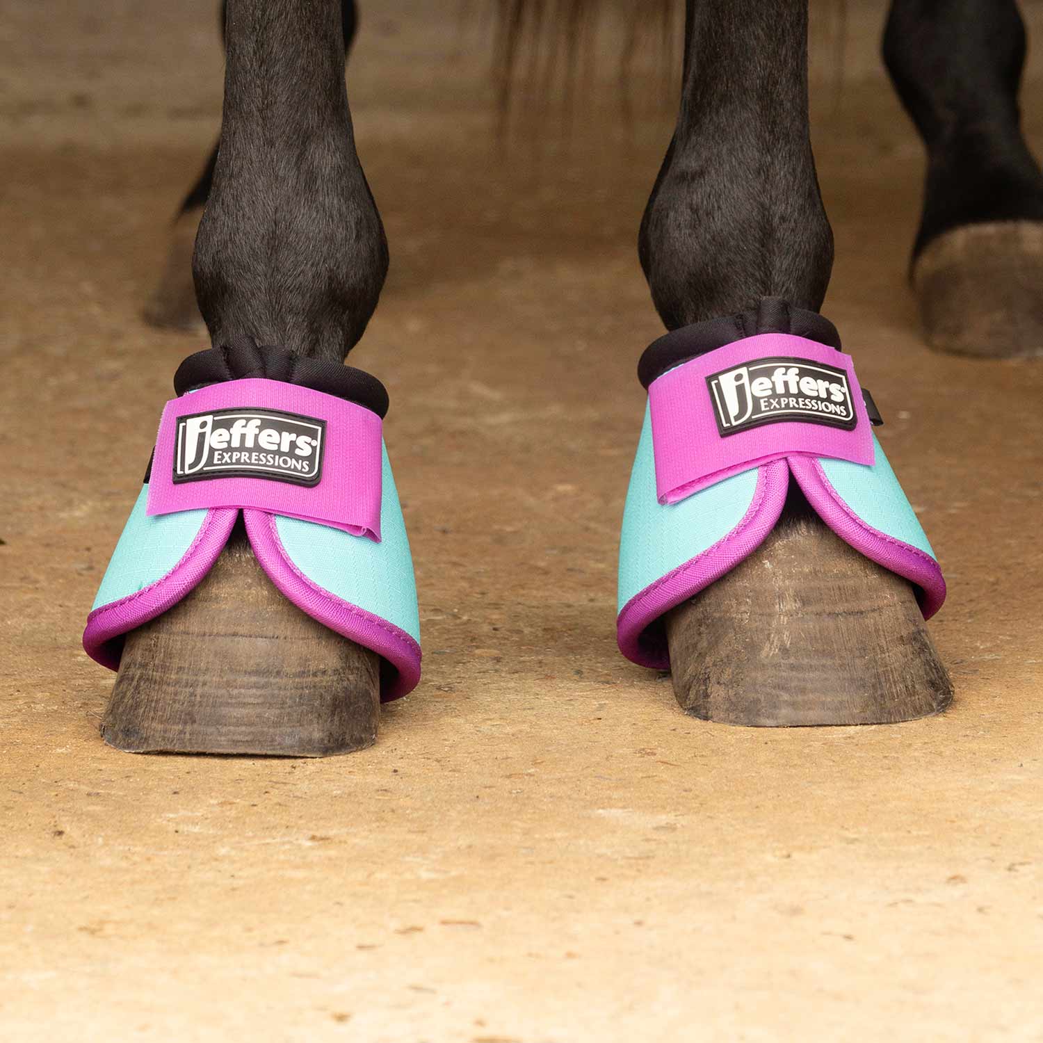Image of Jeffers Expression Neon No-Turn Bell Boots for Horses