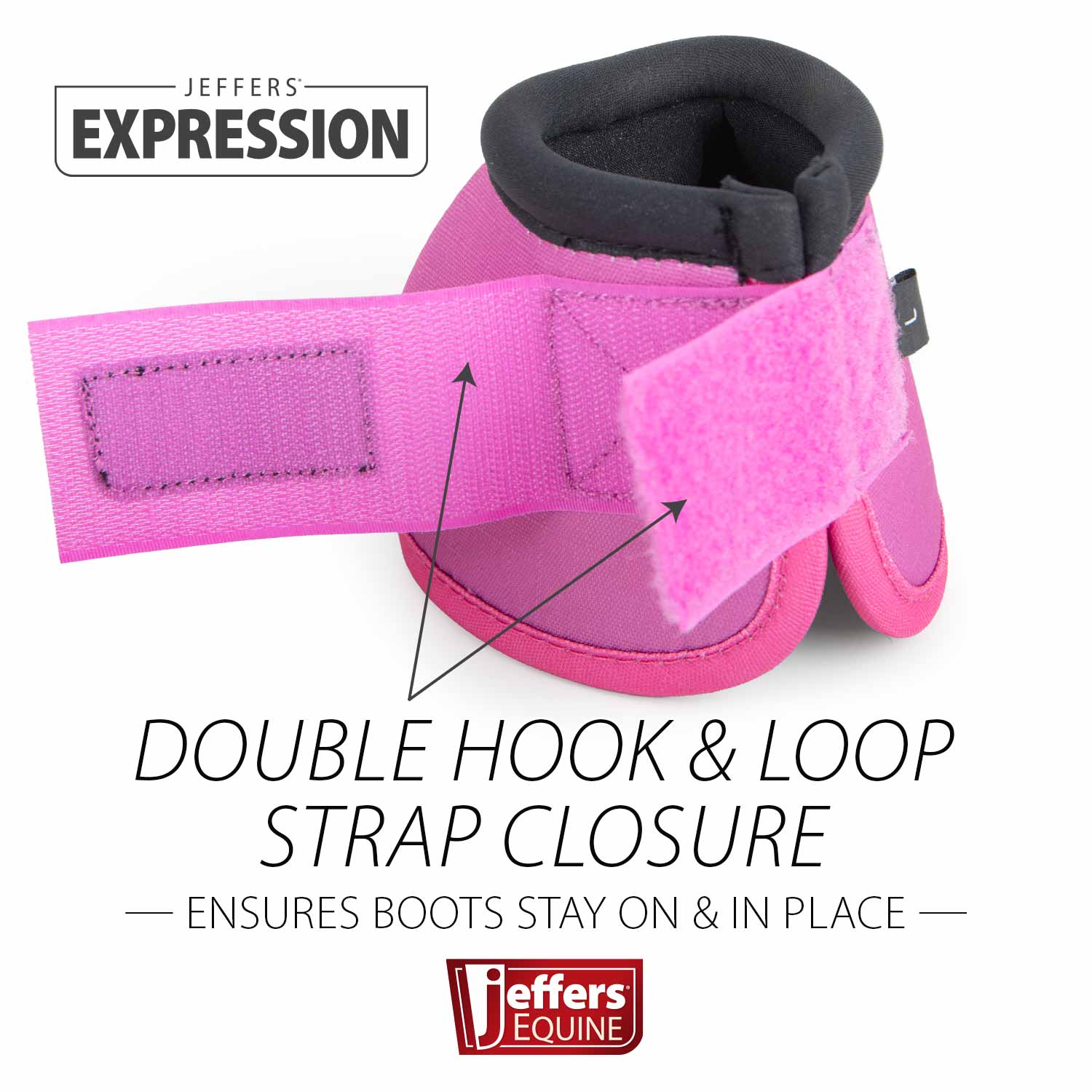 Image of Jeffers Expression Neon No-Turn Bell Boots for Horses