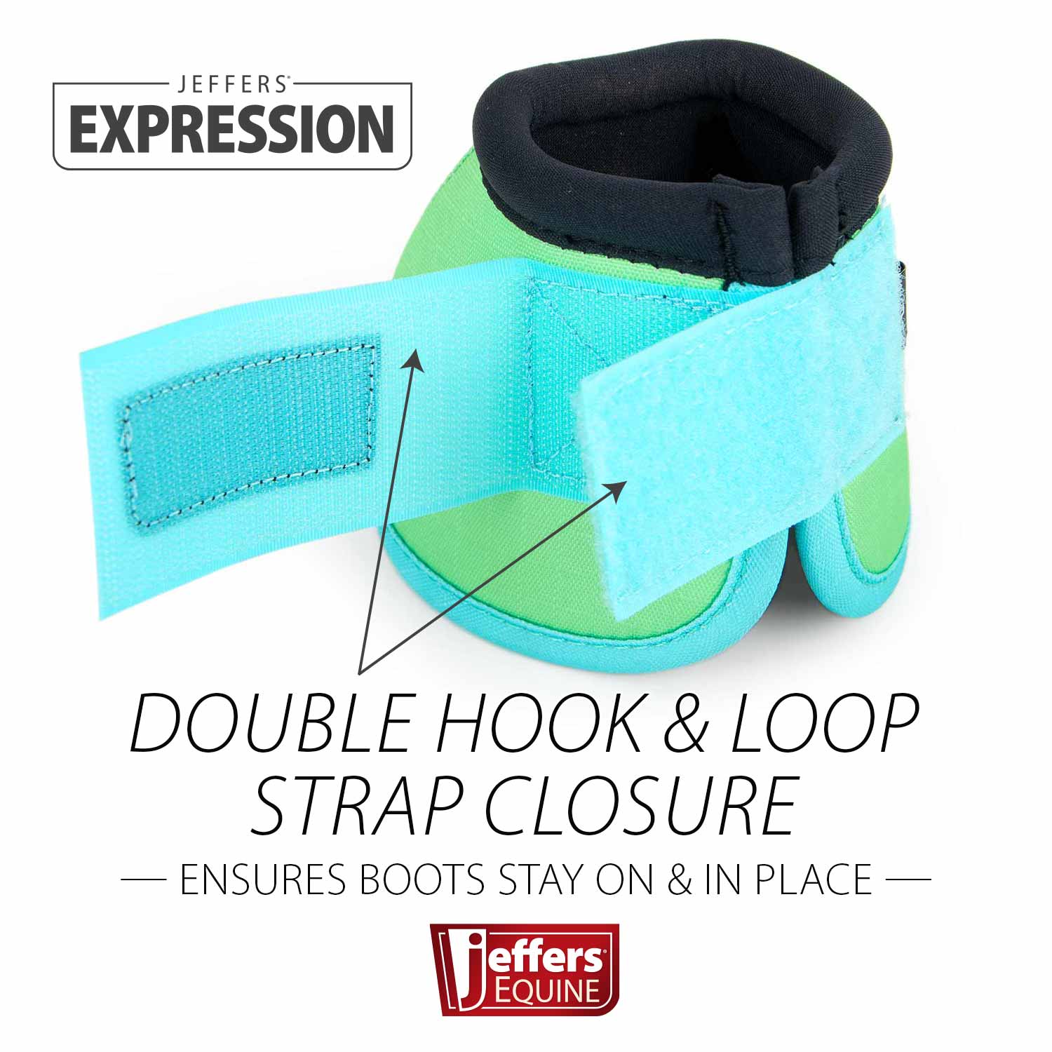 Image of Jeffers Expression Neon No-Turn Bell Boots for Horses
