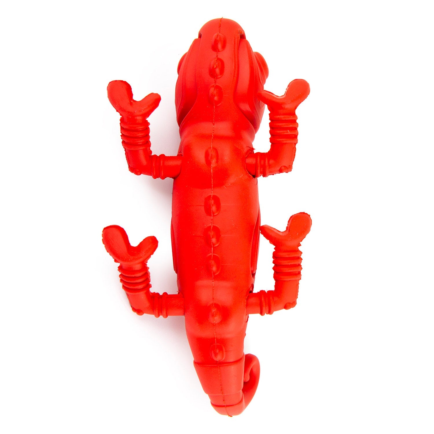 Image of Jeffers Red Chameleon Natural Eco-Friendly Rubber Dental Dog Chew Toy for Medium Chewers